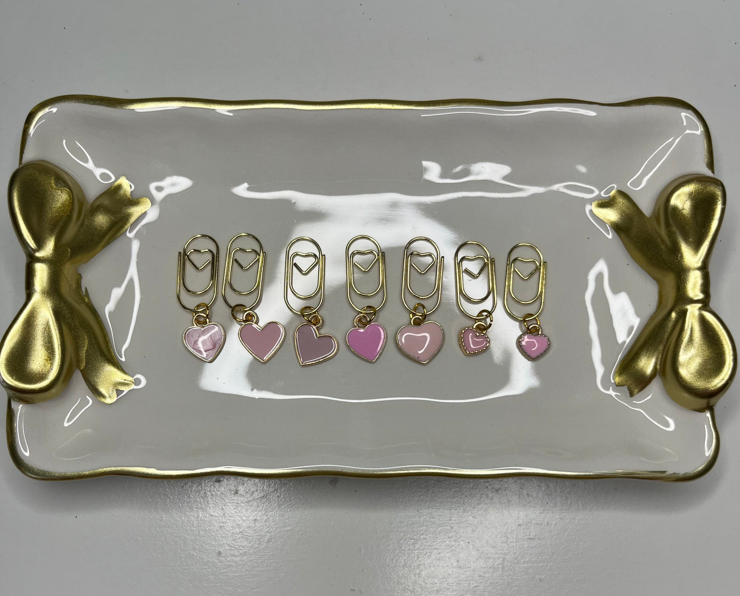 Mini Heart Paperclip Charms