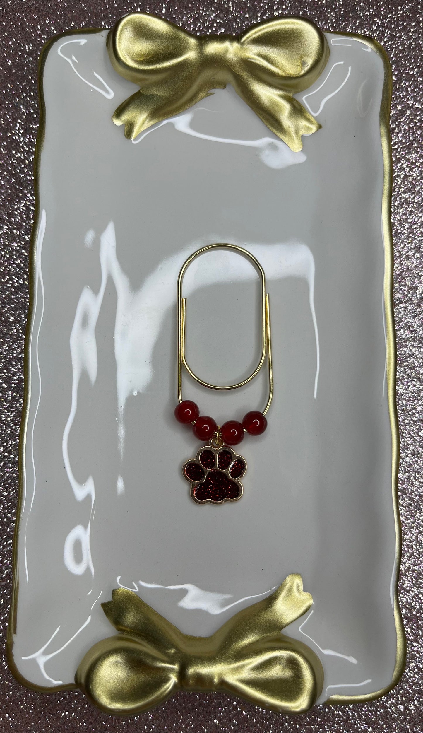 Large Paperclip Paw Charms