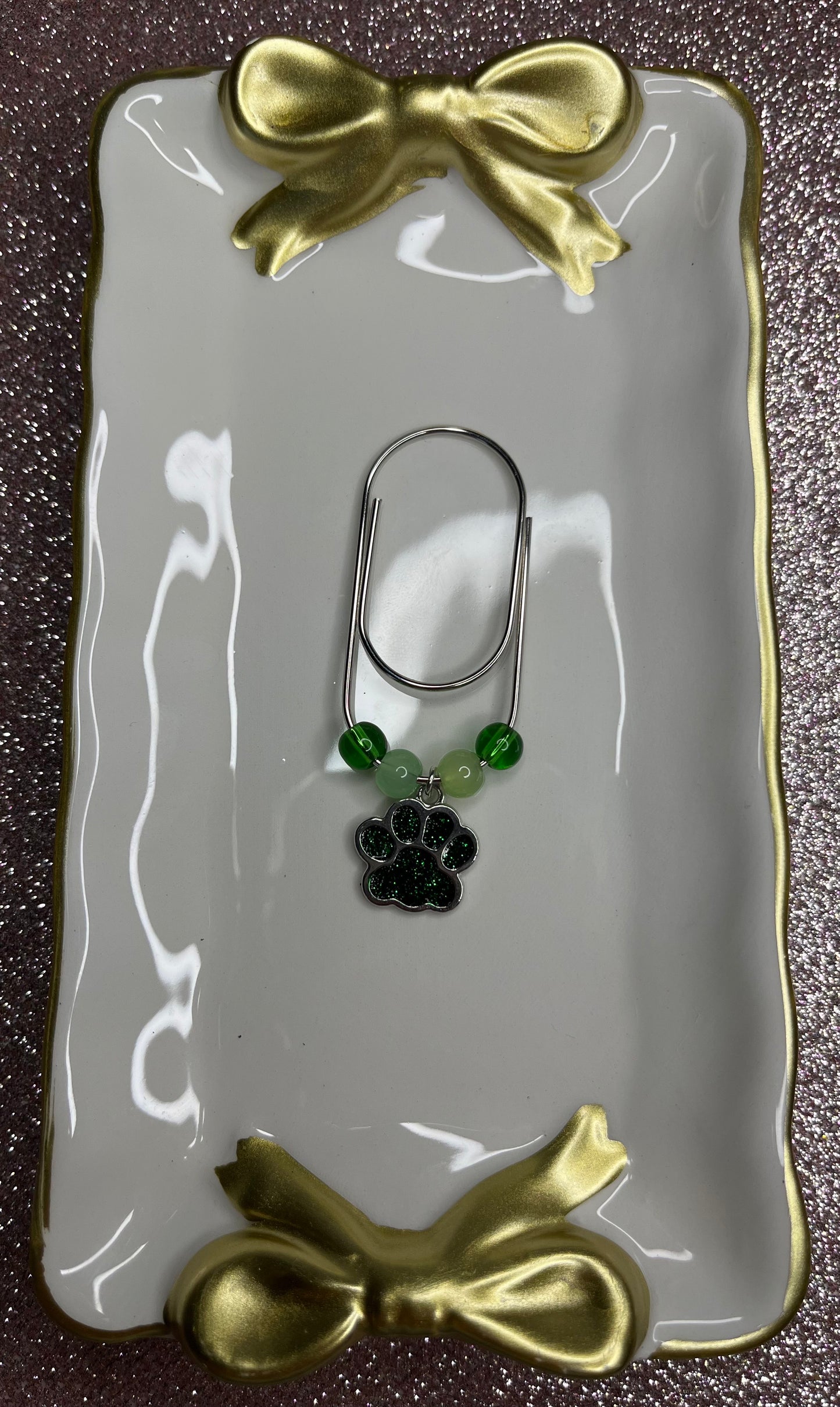 Large Paperclip Paw Charms