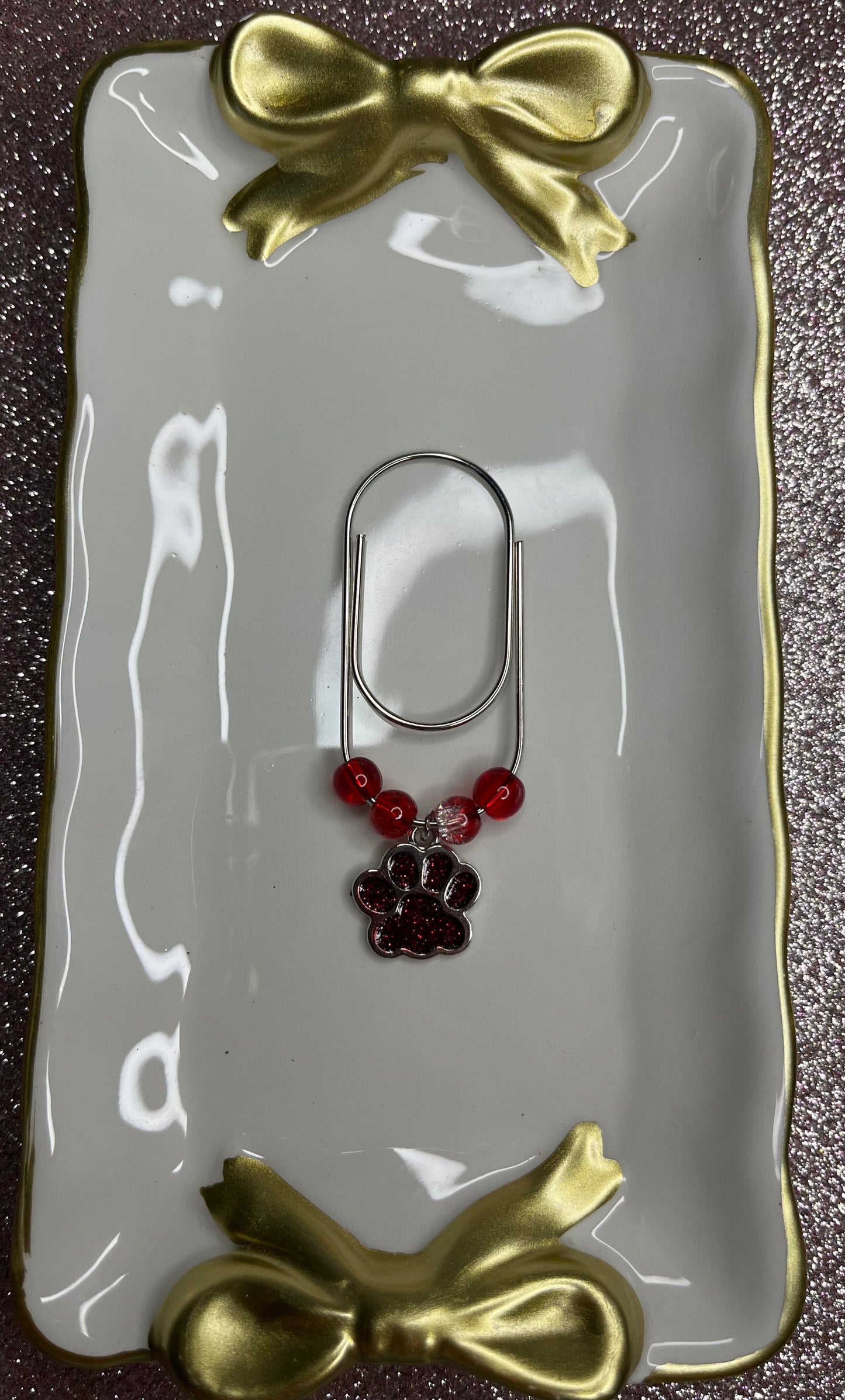 Large Paperclip Paw Charms