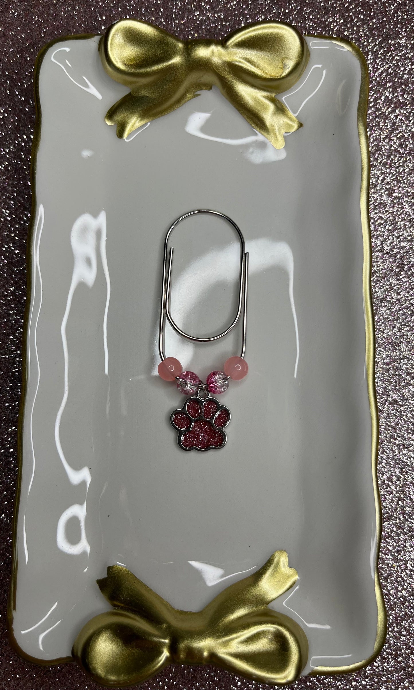 Large Paperclip Paw Charms