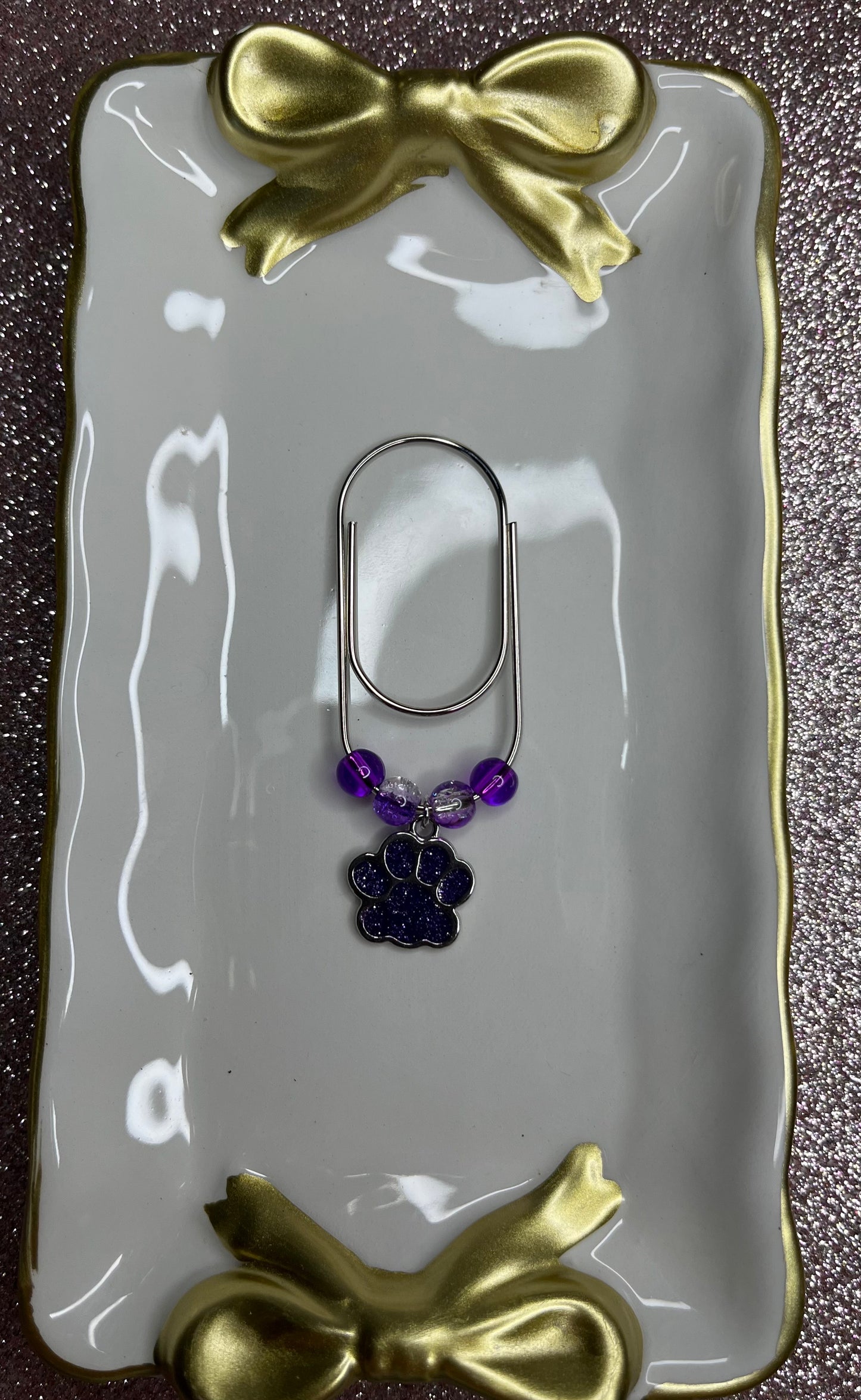 Large Paperclip Paw Charms