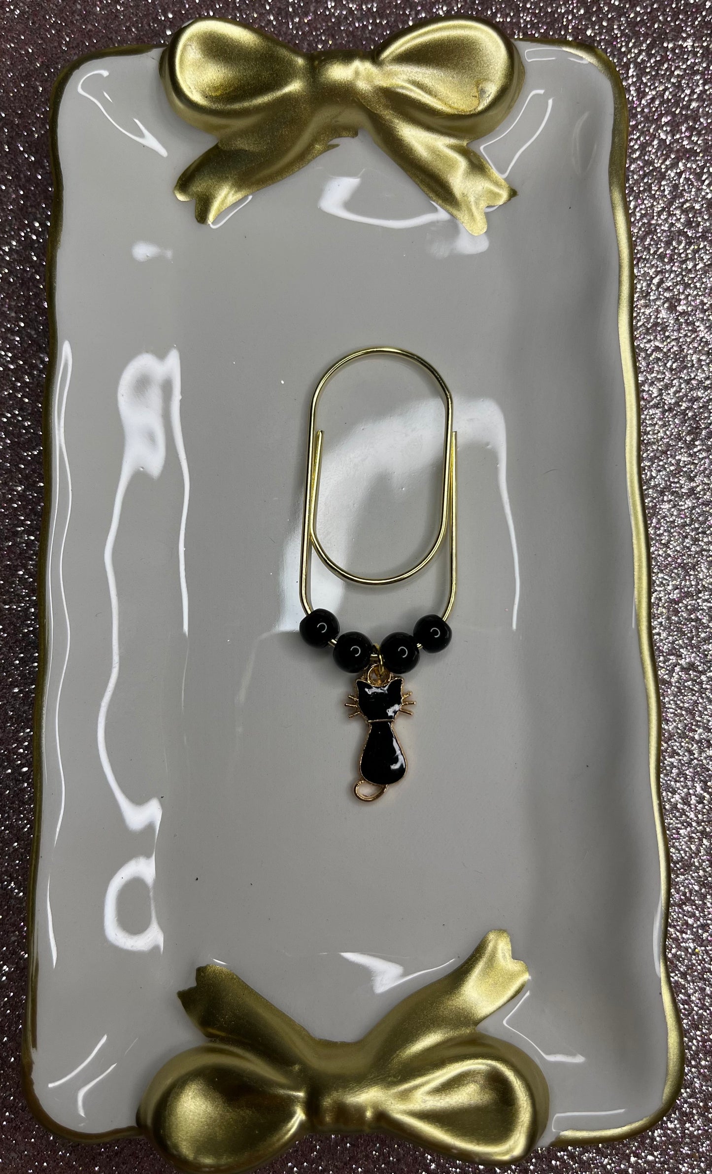 Large Paperclip Cat Charms