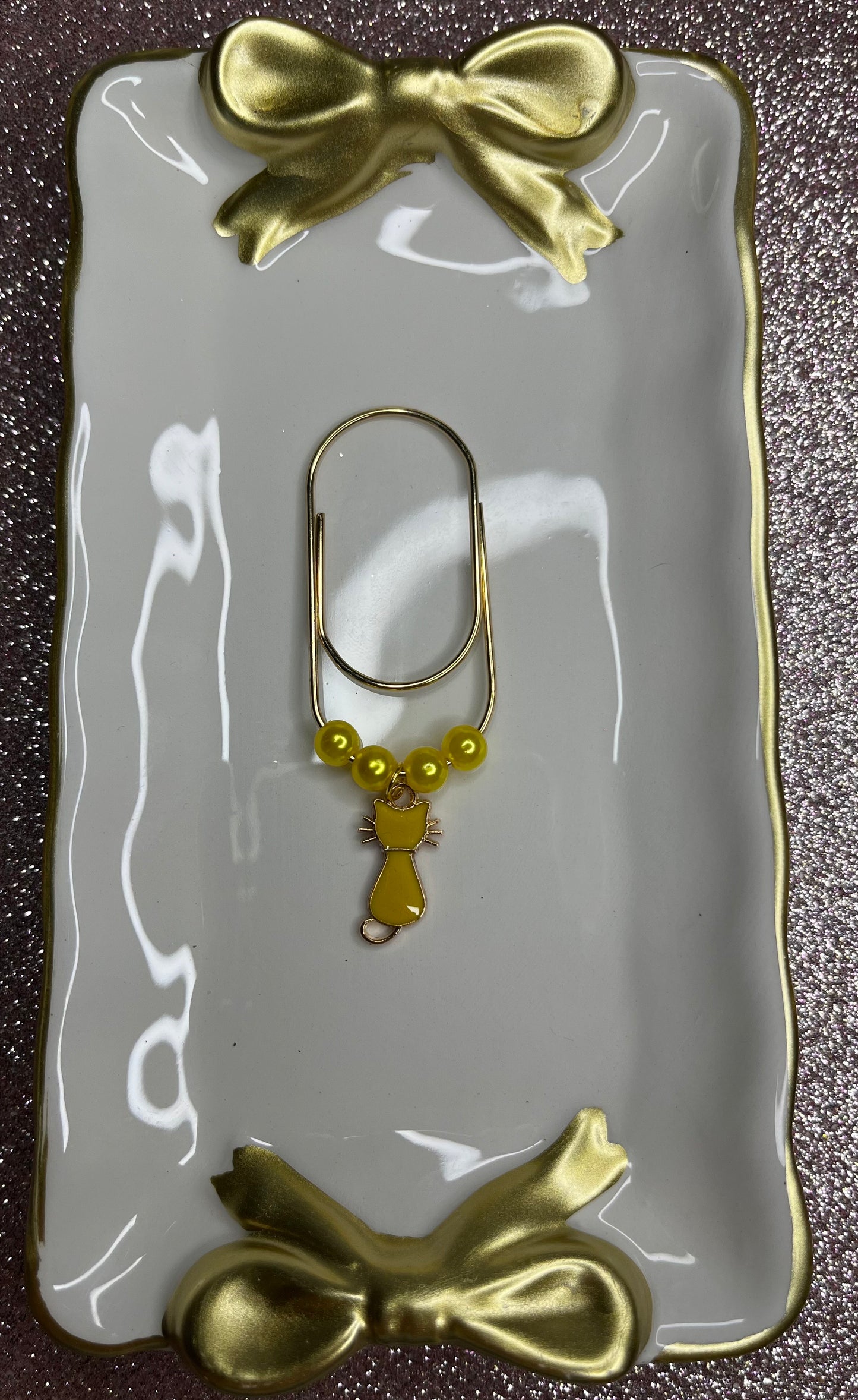 Large Paperclip Cat Charms