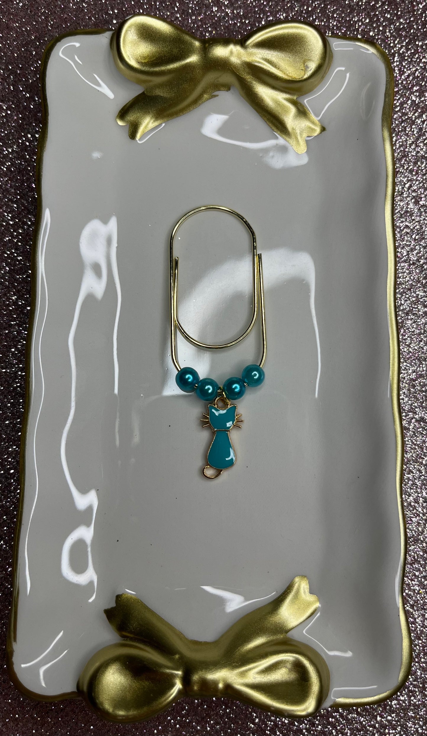Large Paperclip Cat Charms