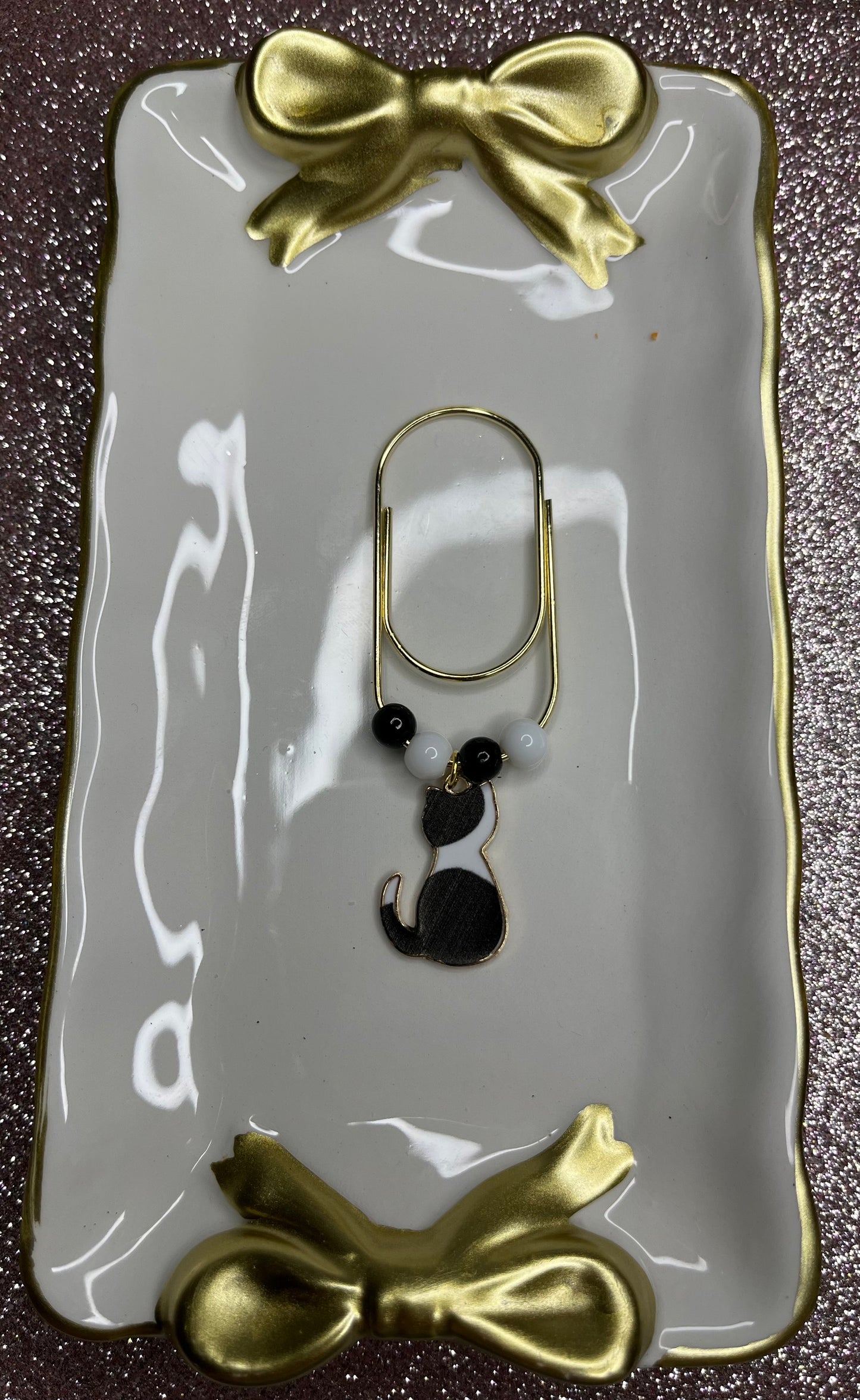 Large Paperclip Cat Charms