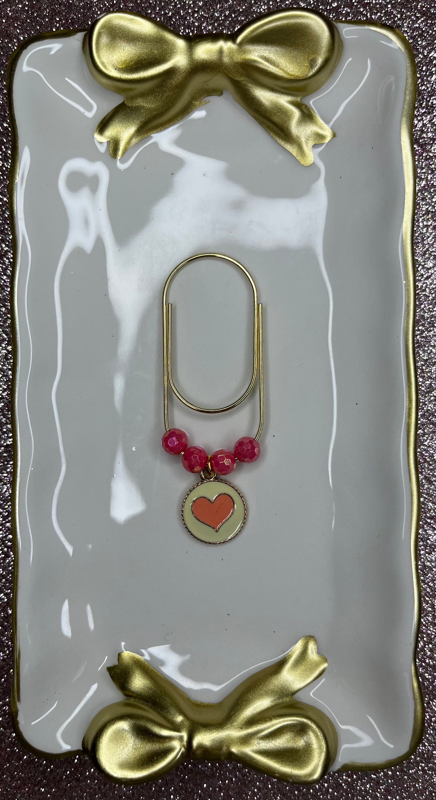 Large Paperclip Heart Charms