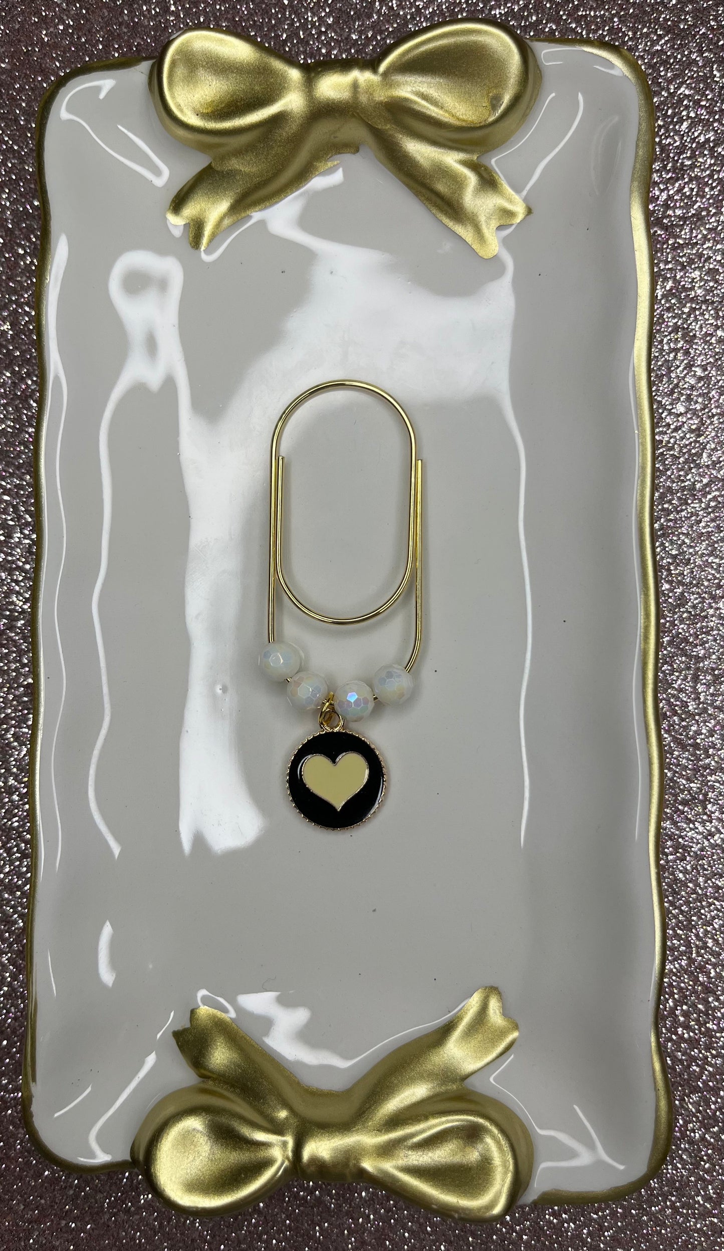 Large Paperclip Heart Charms