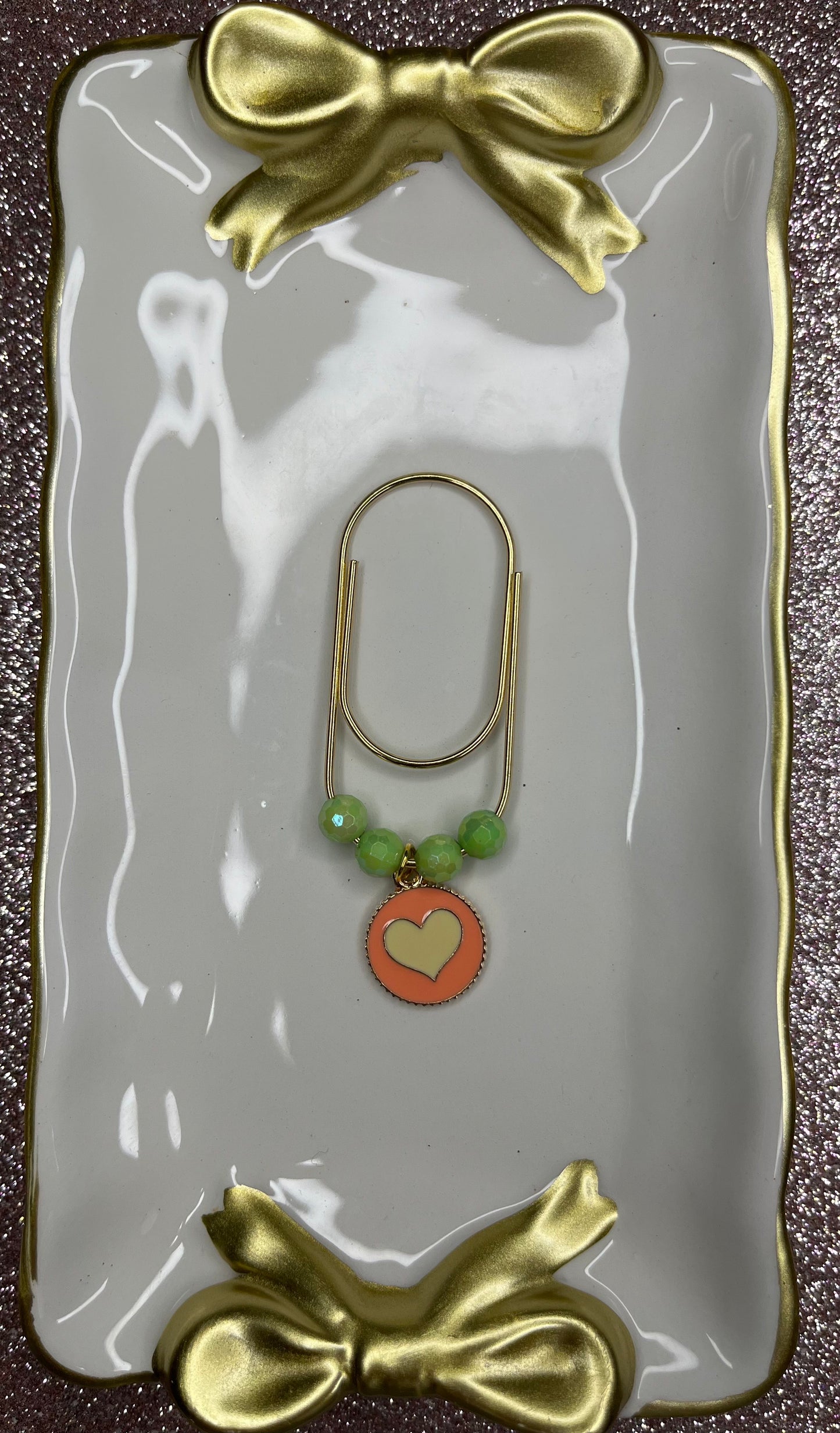 Large Paperclip Heart Charms