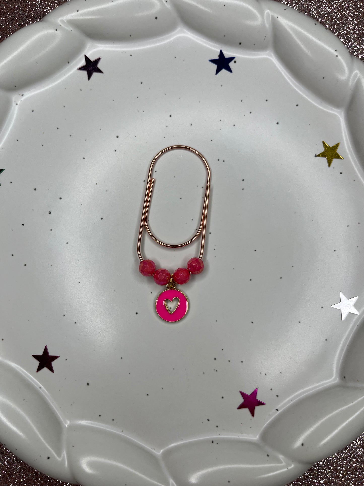 Large Paperclip Heart Charms