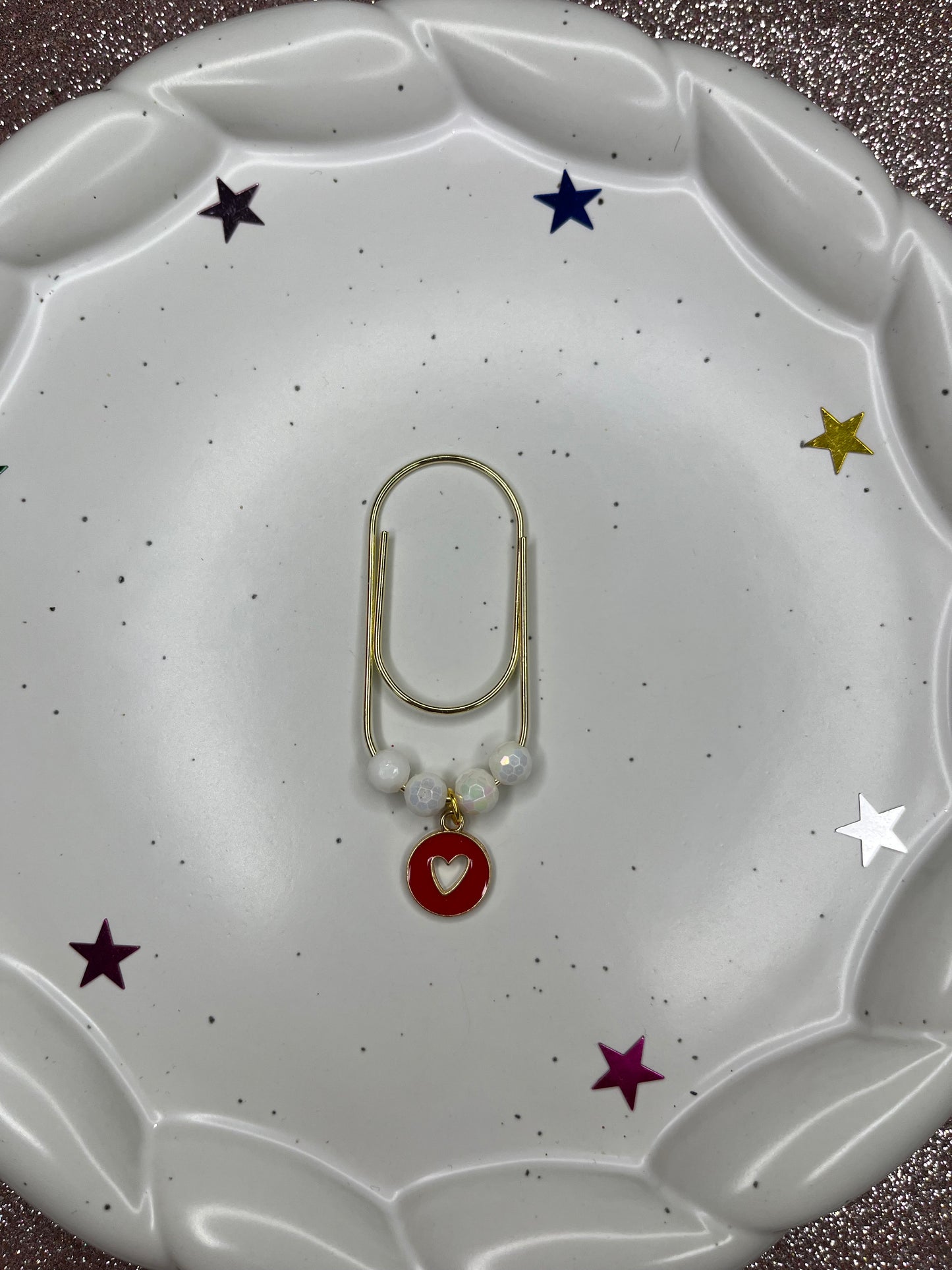 Large Paperclip Heart Charms