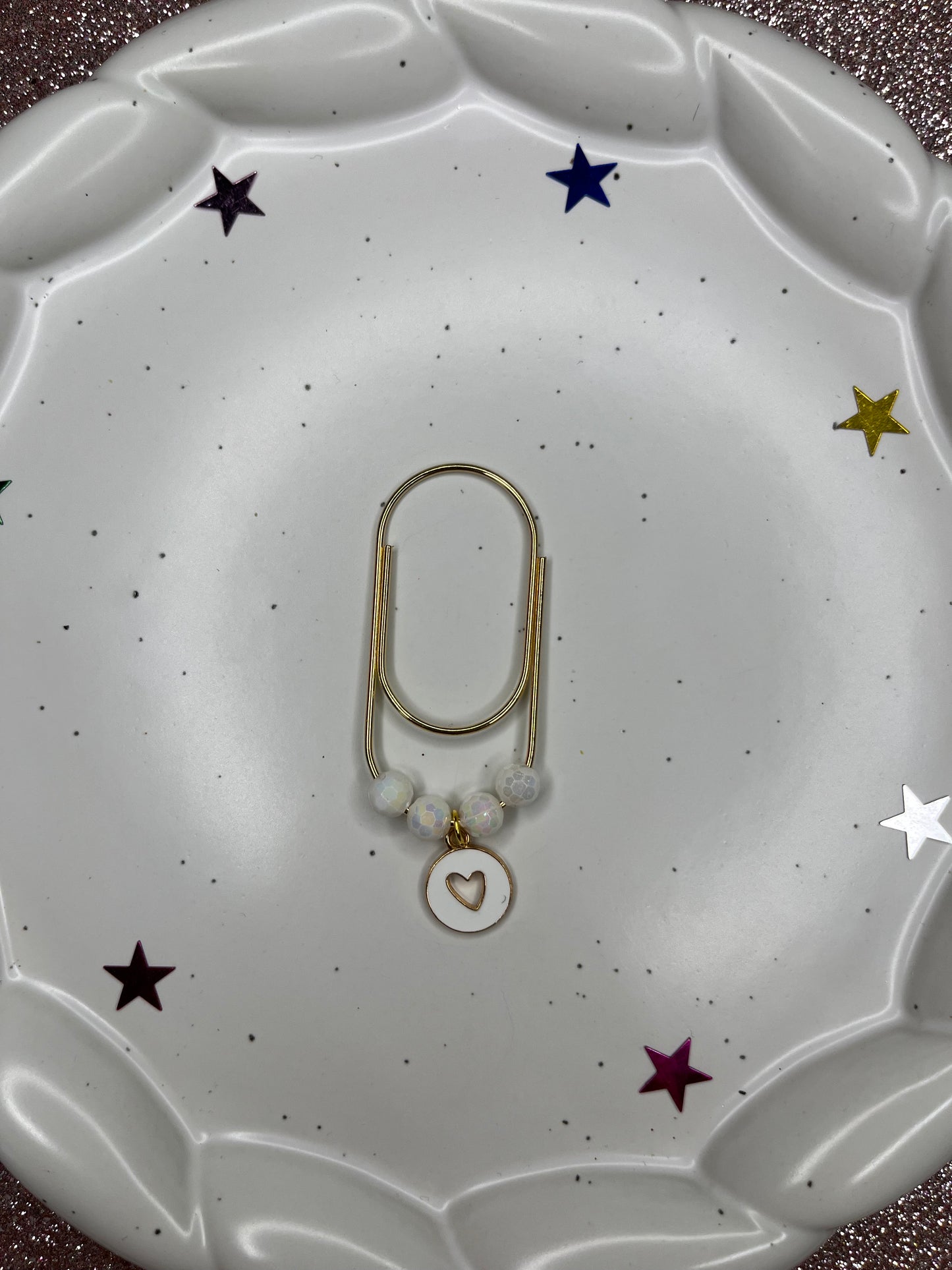 Large Paperclip Heart Charms