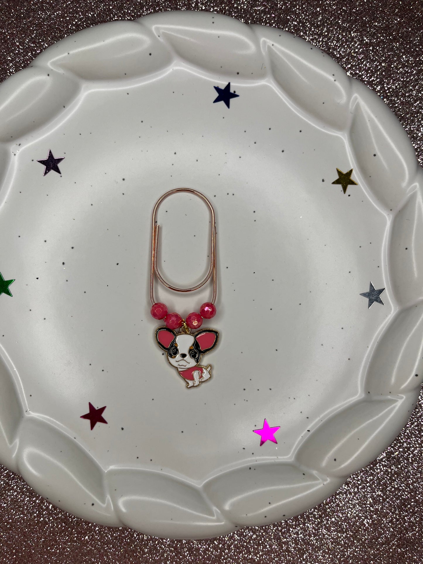 Large Paperclip Dog Charms