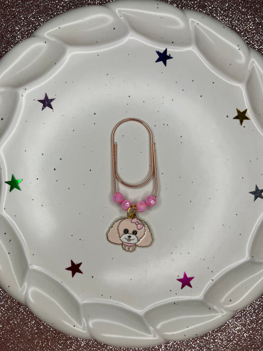 Large Paperclip Dog Charms
