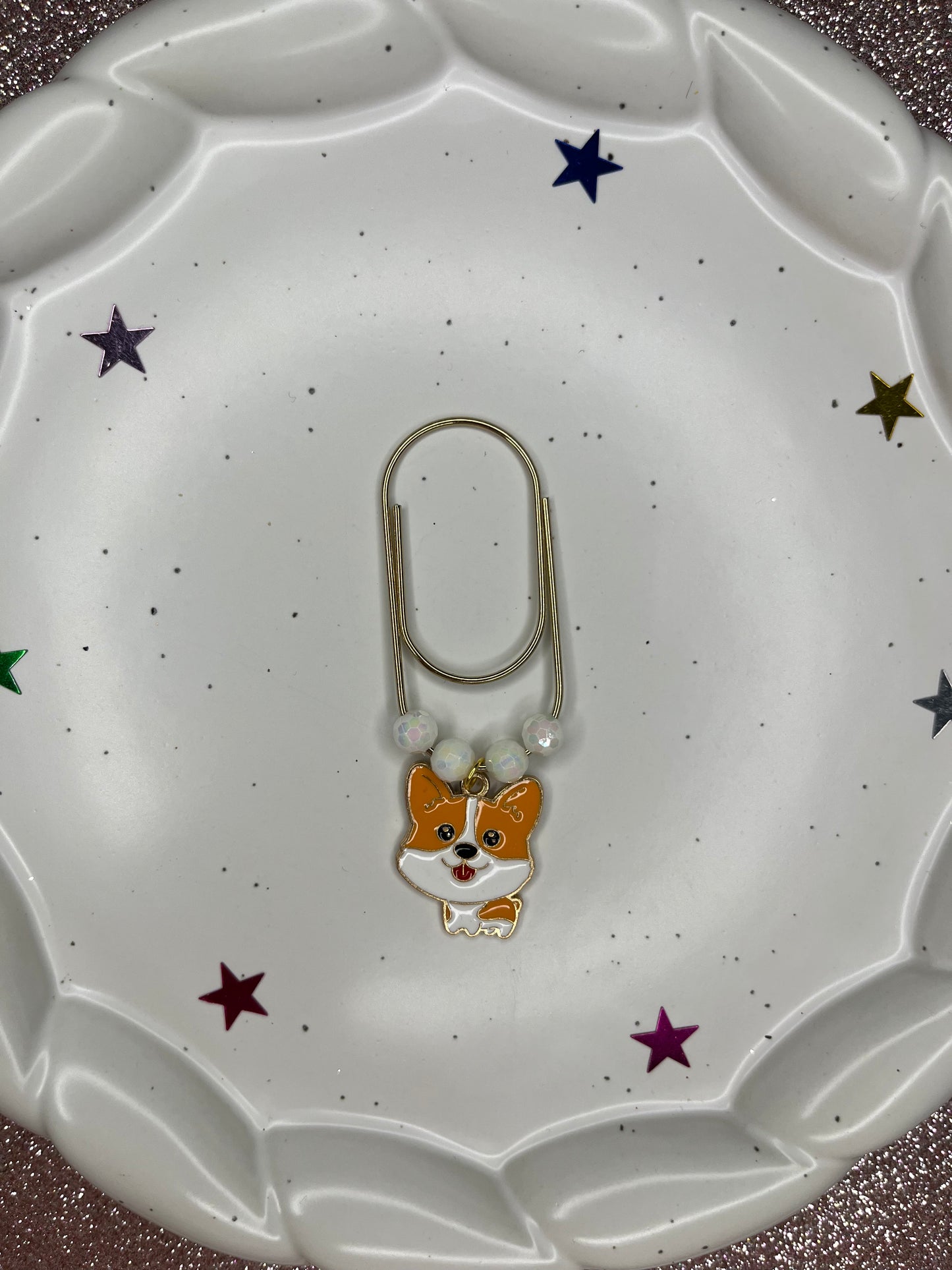 Large Paperclip Dog Charms