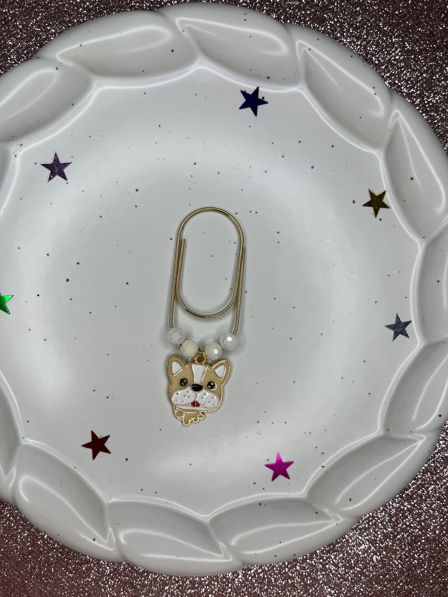 Large Paperclip Dog Charms