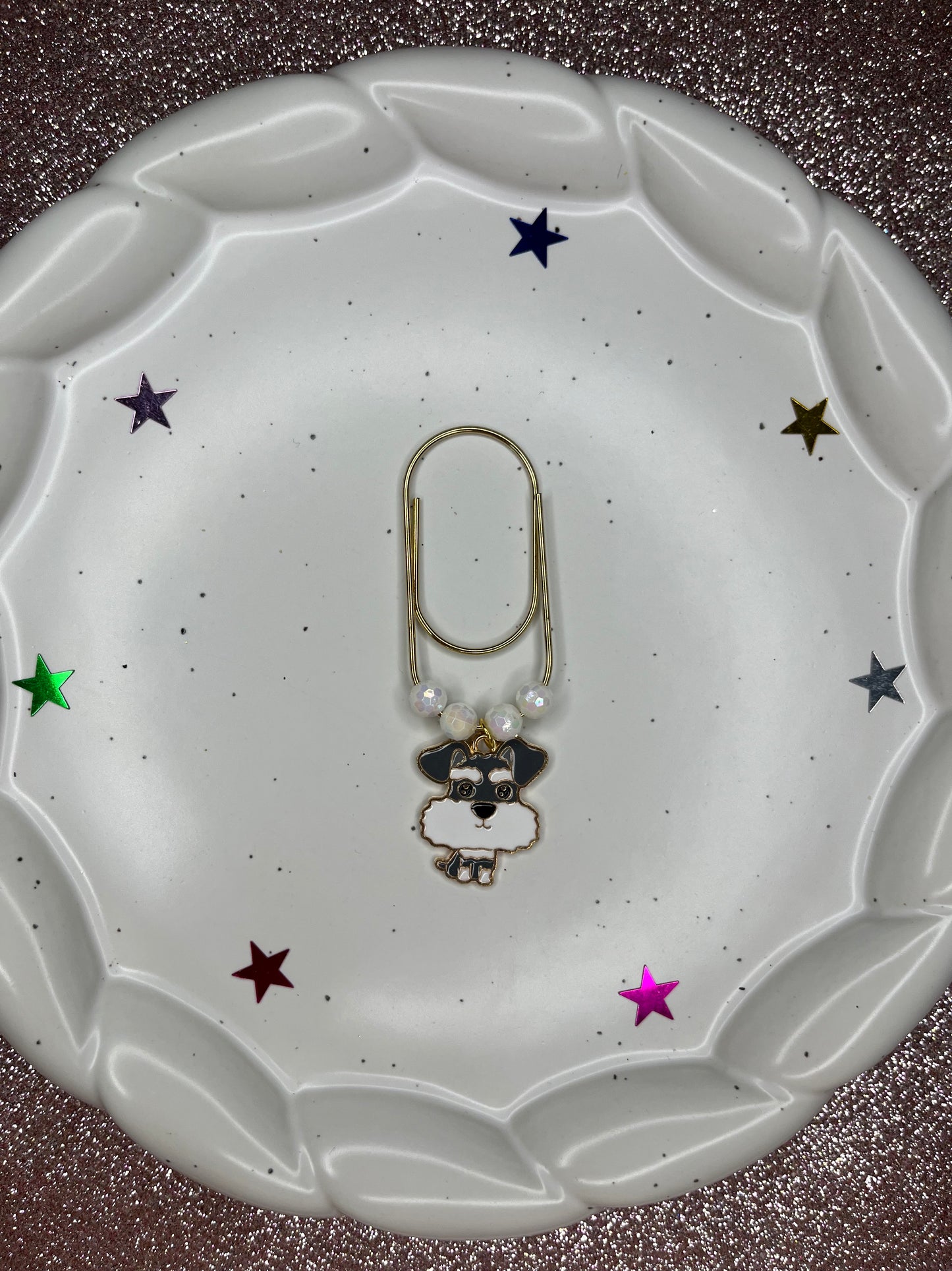 Large Paperclip Dog Charms