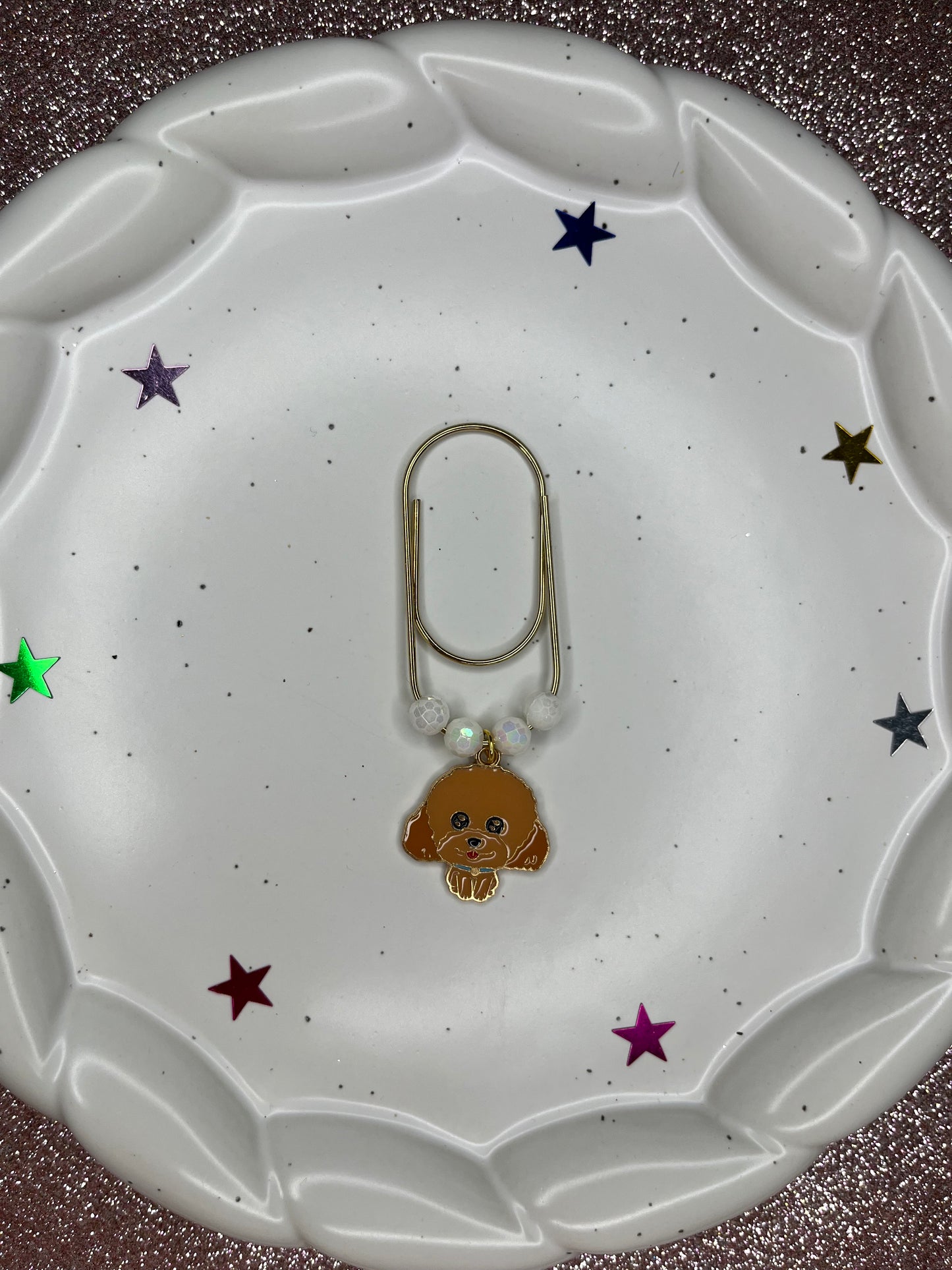 Large Paperclip Dog Charms