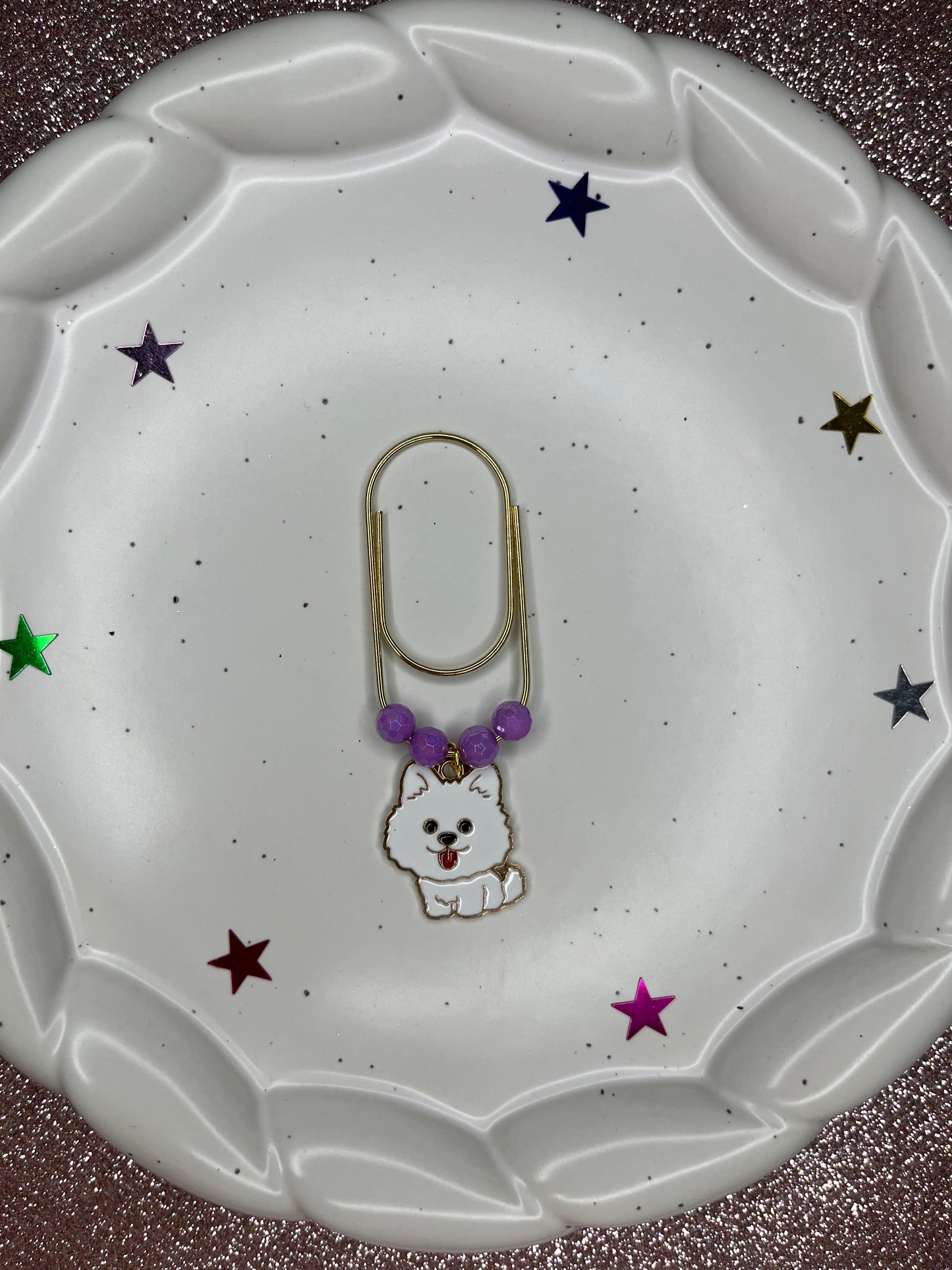 Large Paperclip Dog Charms