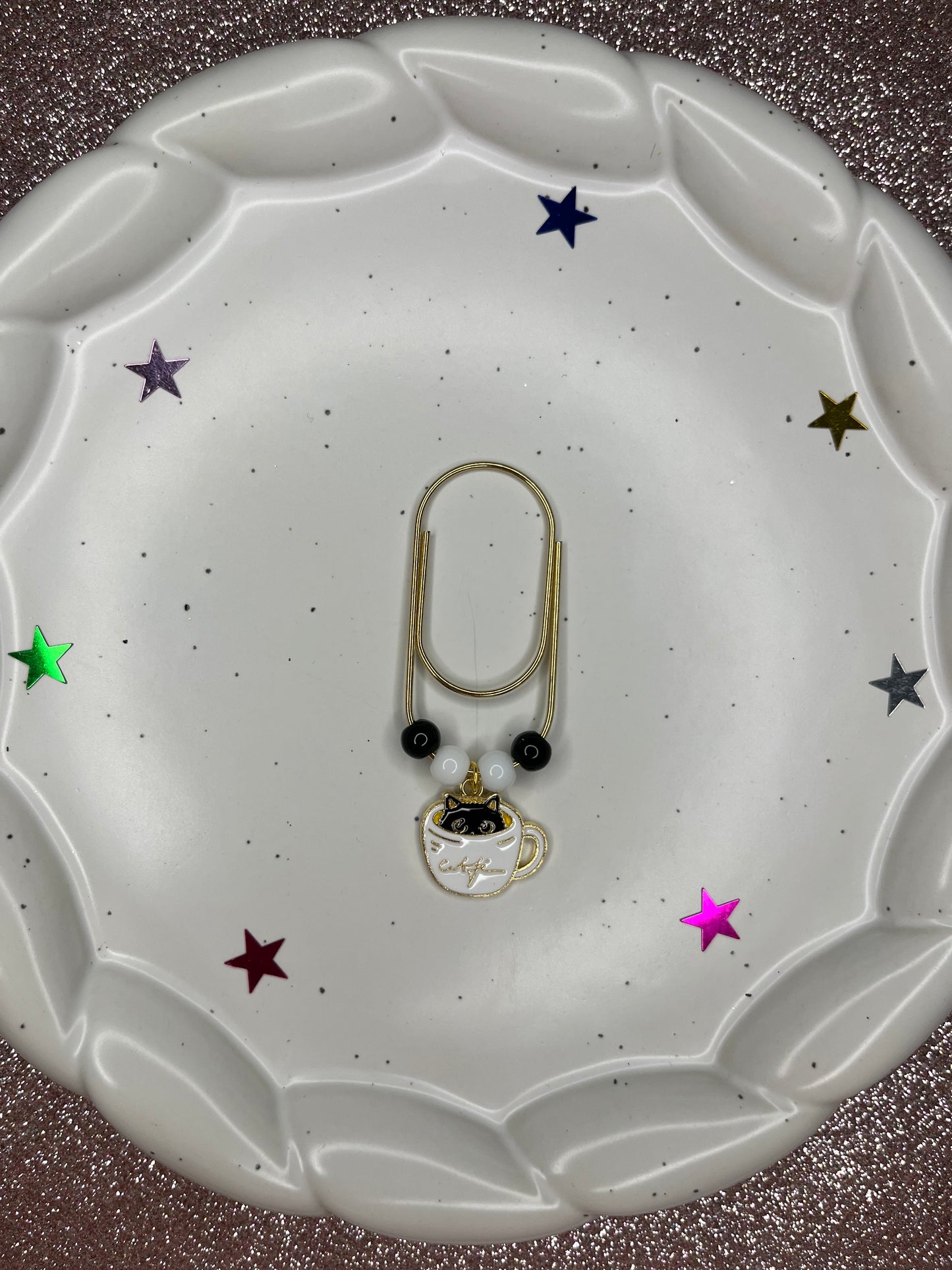 Large Paperclip Cat Charms