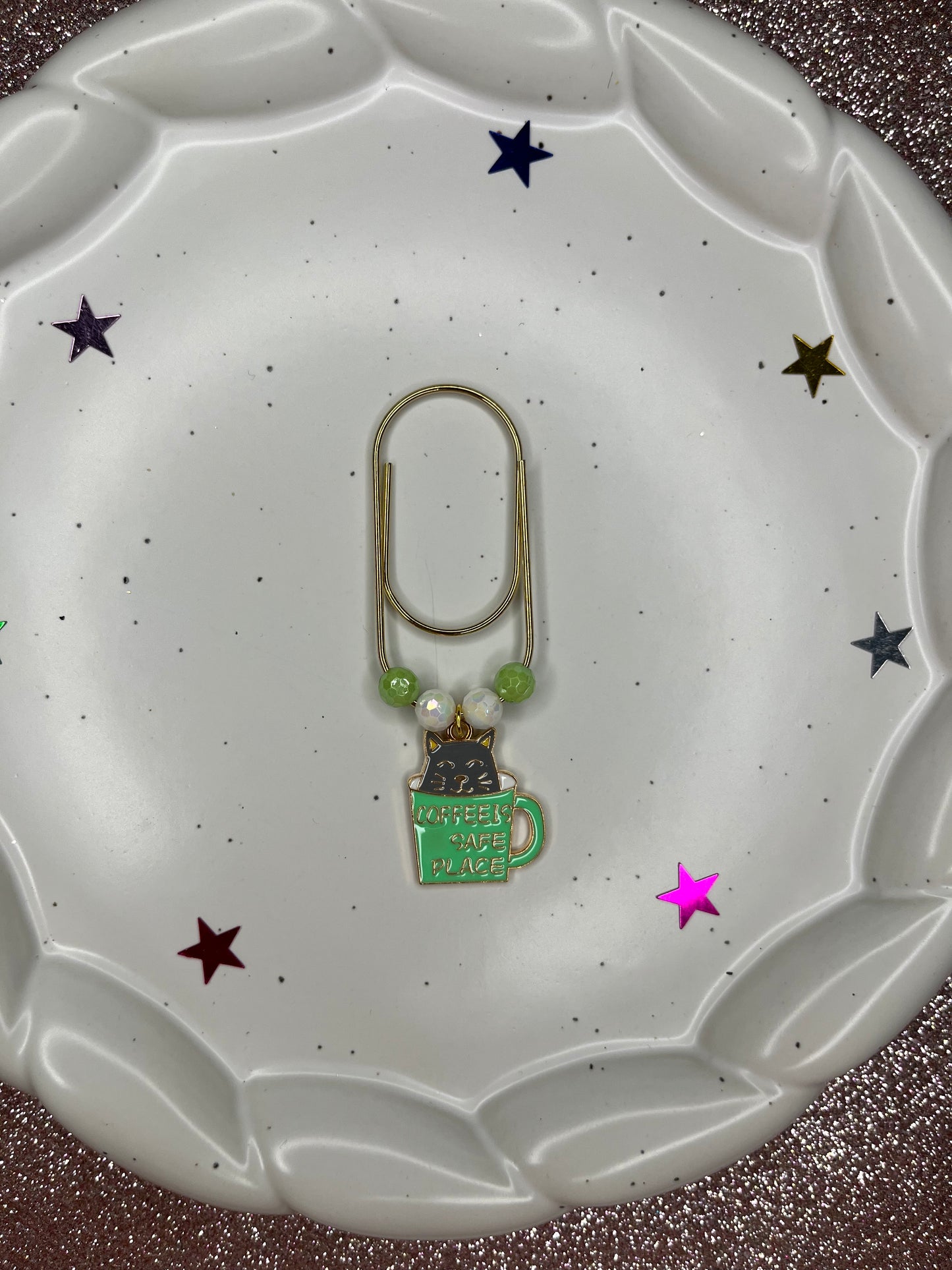 Large Paperclip Cat Charms