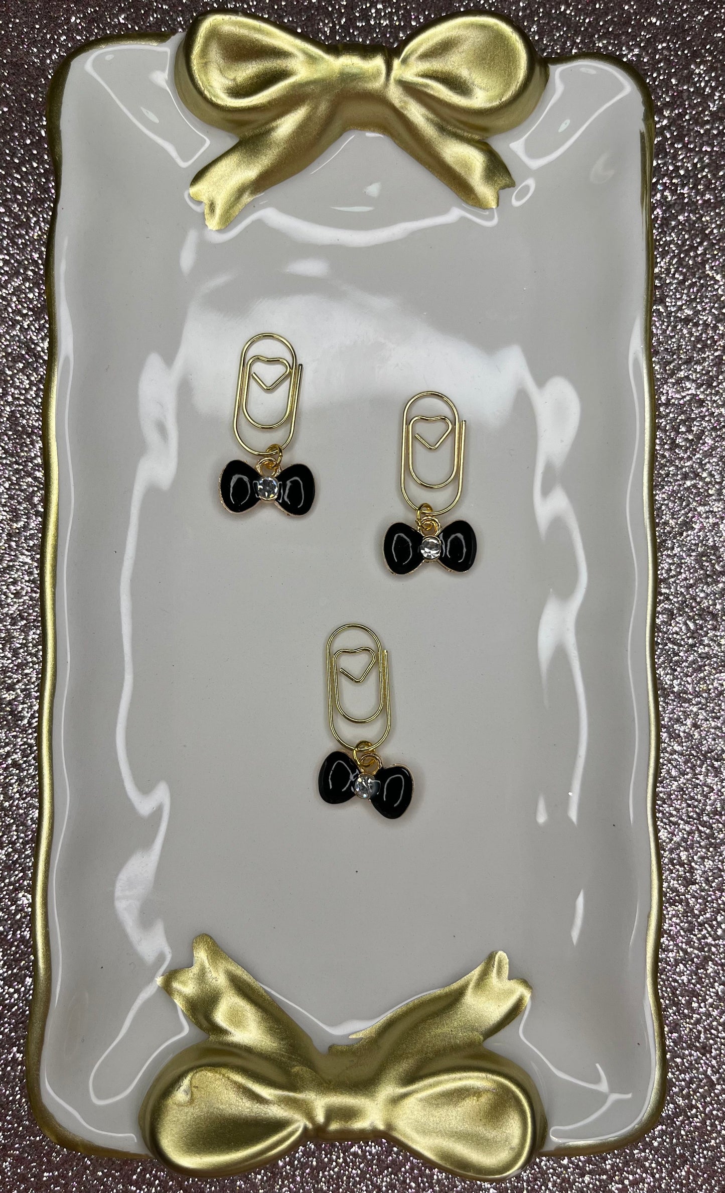 Mini Paperclip Bow Charms
