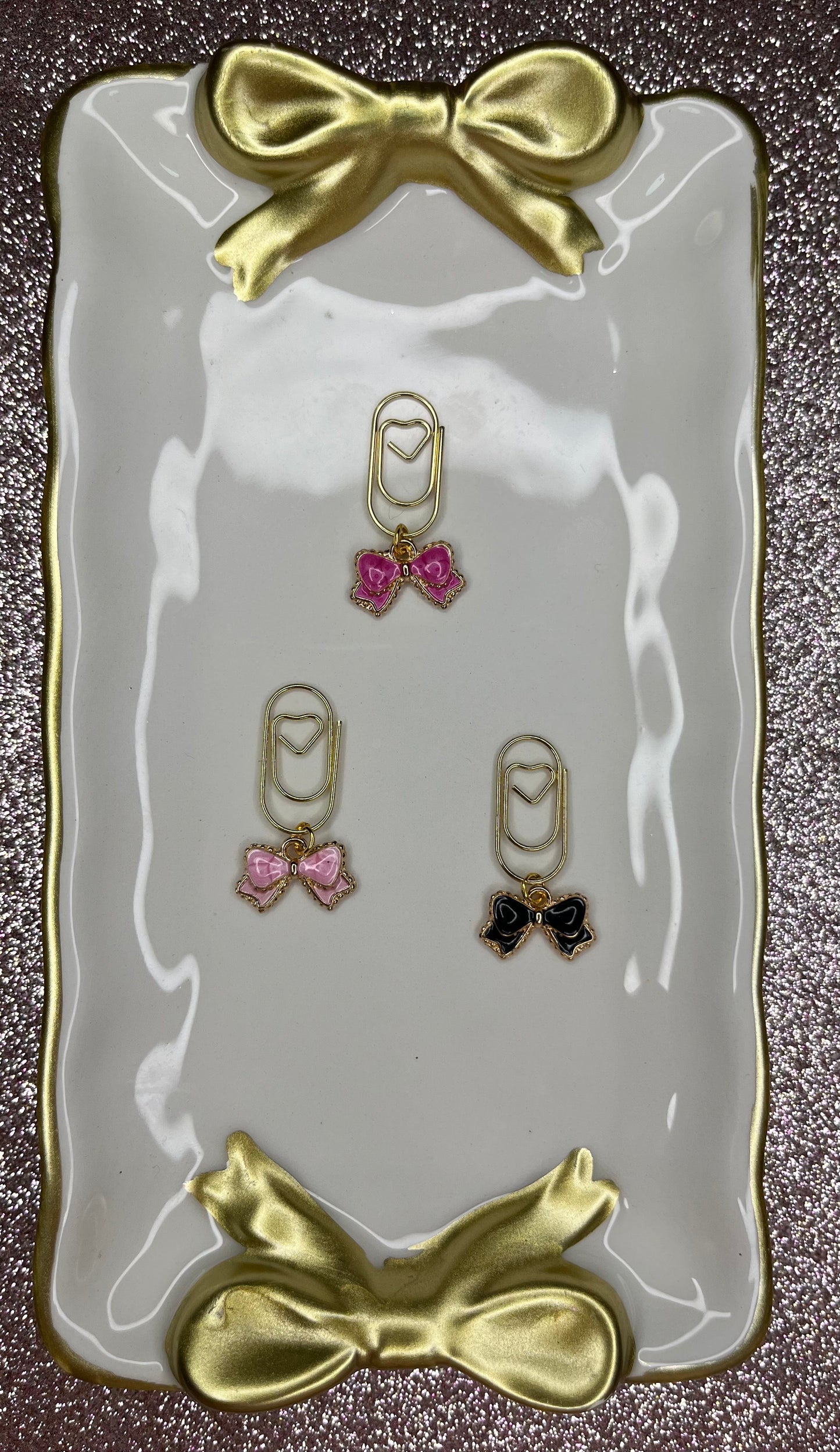 Mini Paperclip Bow Charms