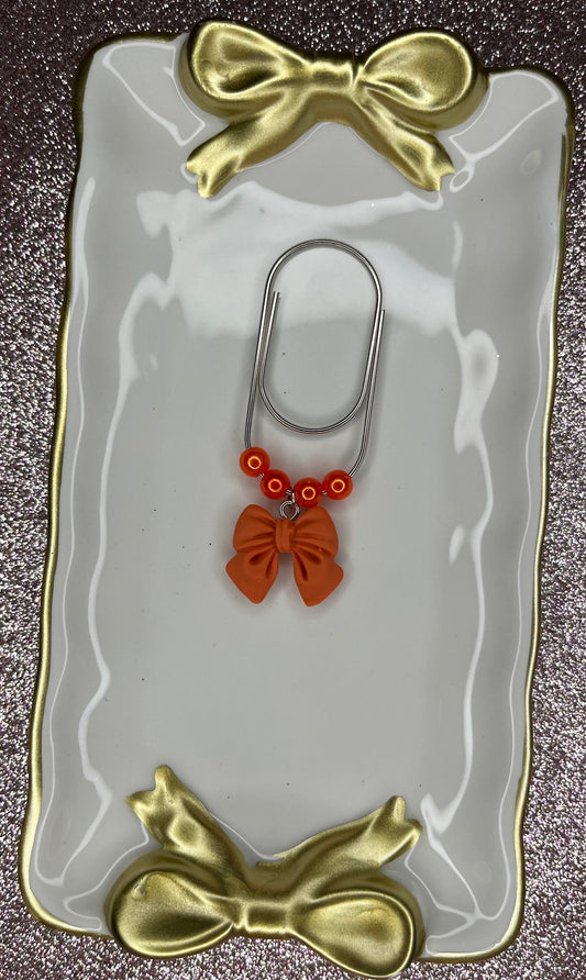 Large Paperclip Bow Charms