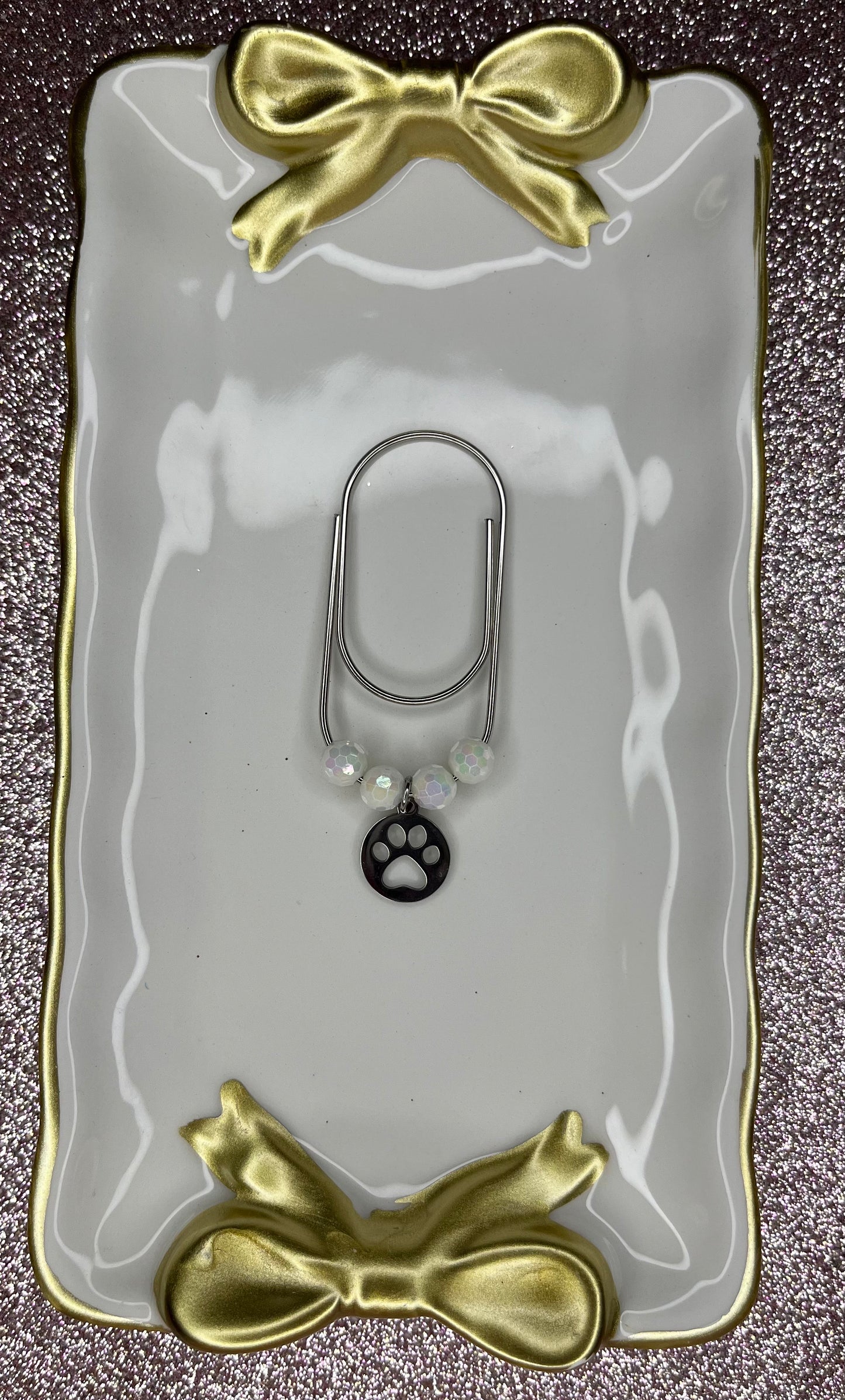 Large Paperclip Paw Charms