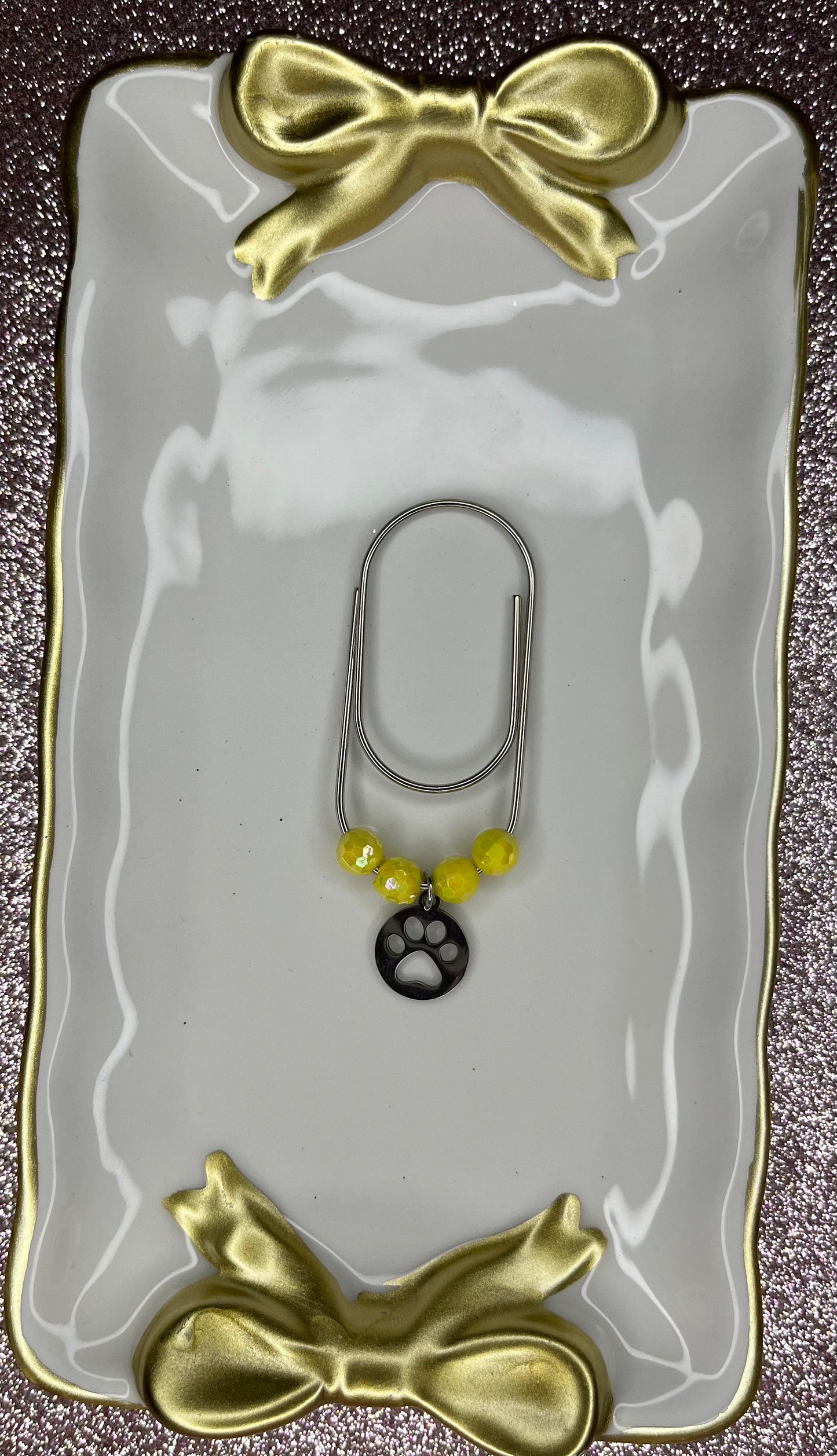 Large Paperclip Paw Charms
