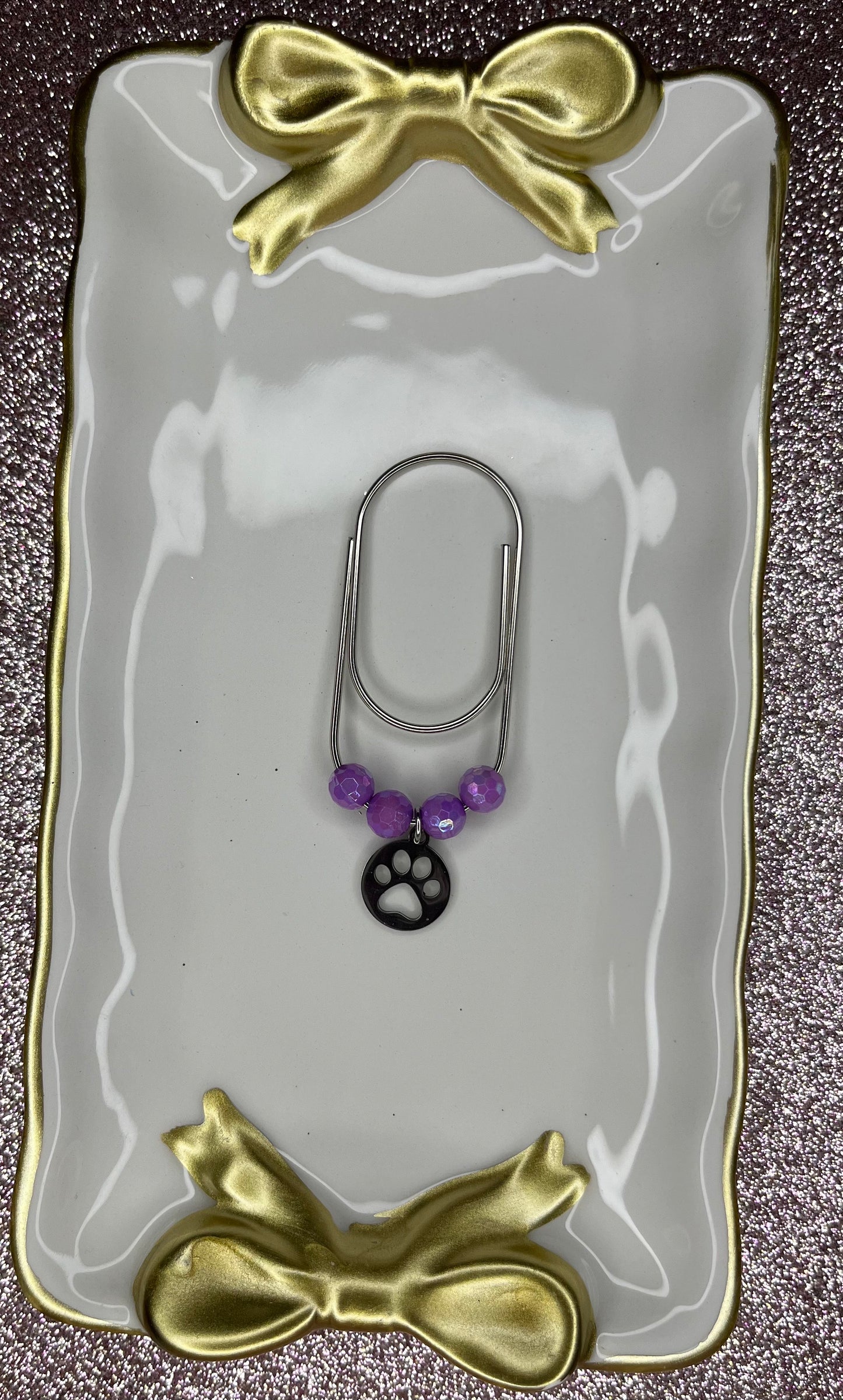 Large Paperclip Paw Charms