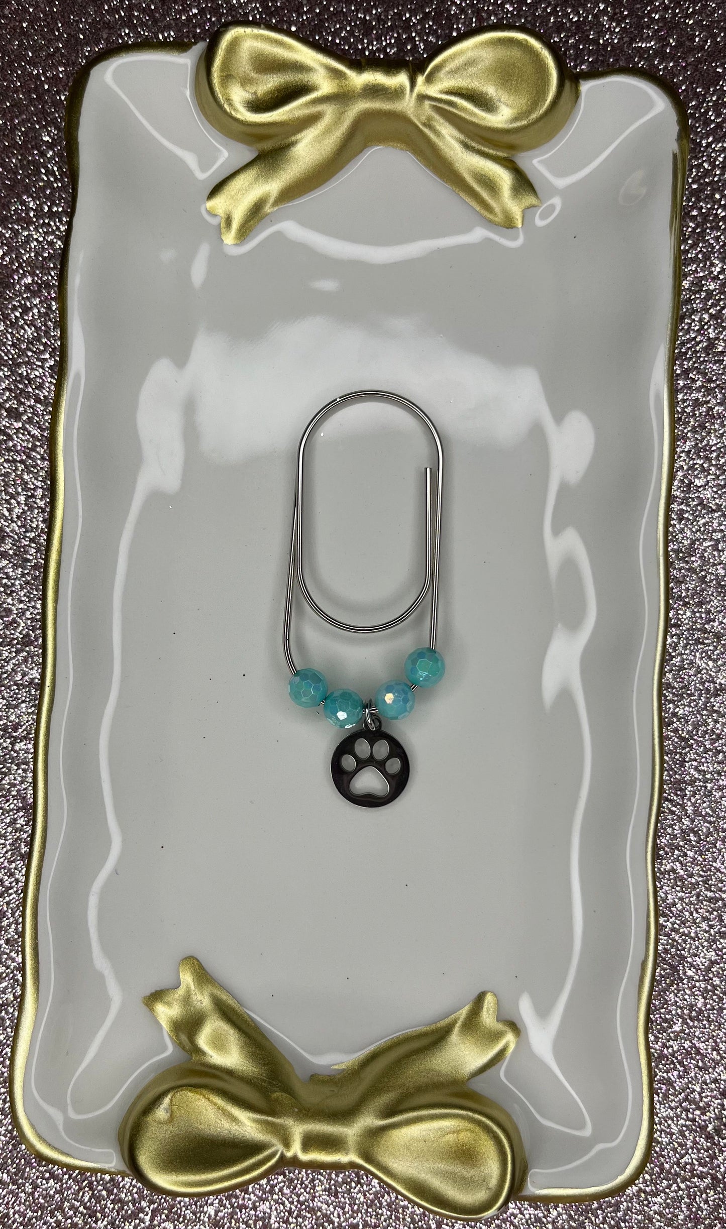 Large Paperclip Paw Charms