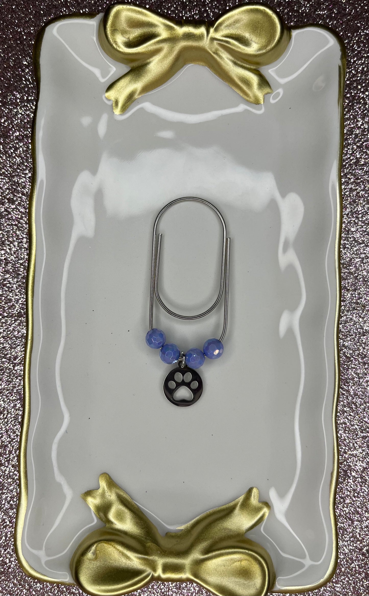 Large Paperclip Paw Charms