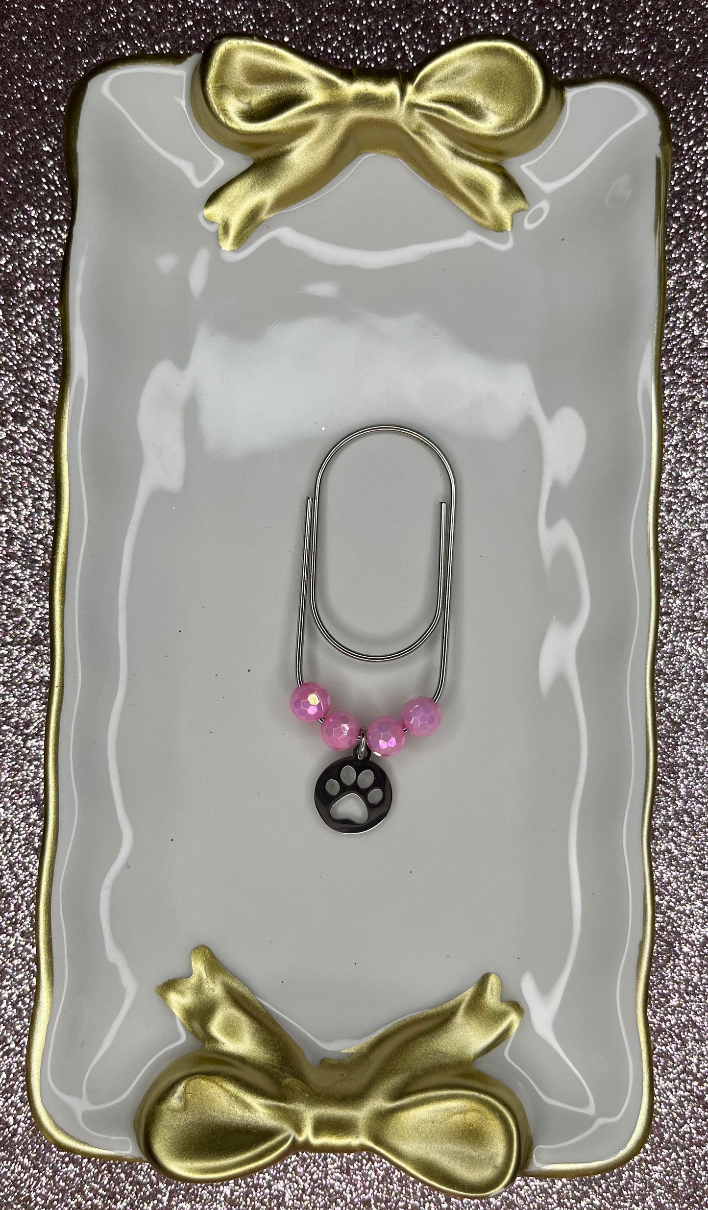 Large Paperclip Paw Charms
