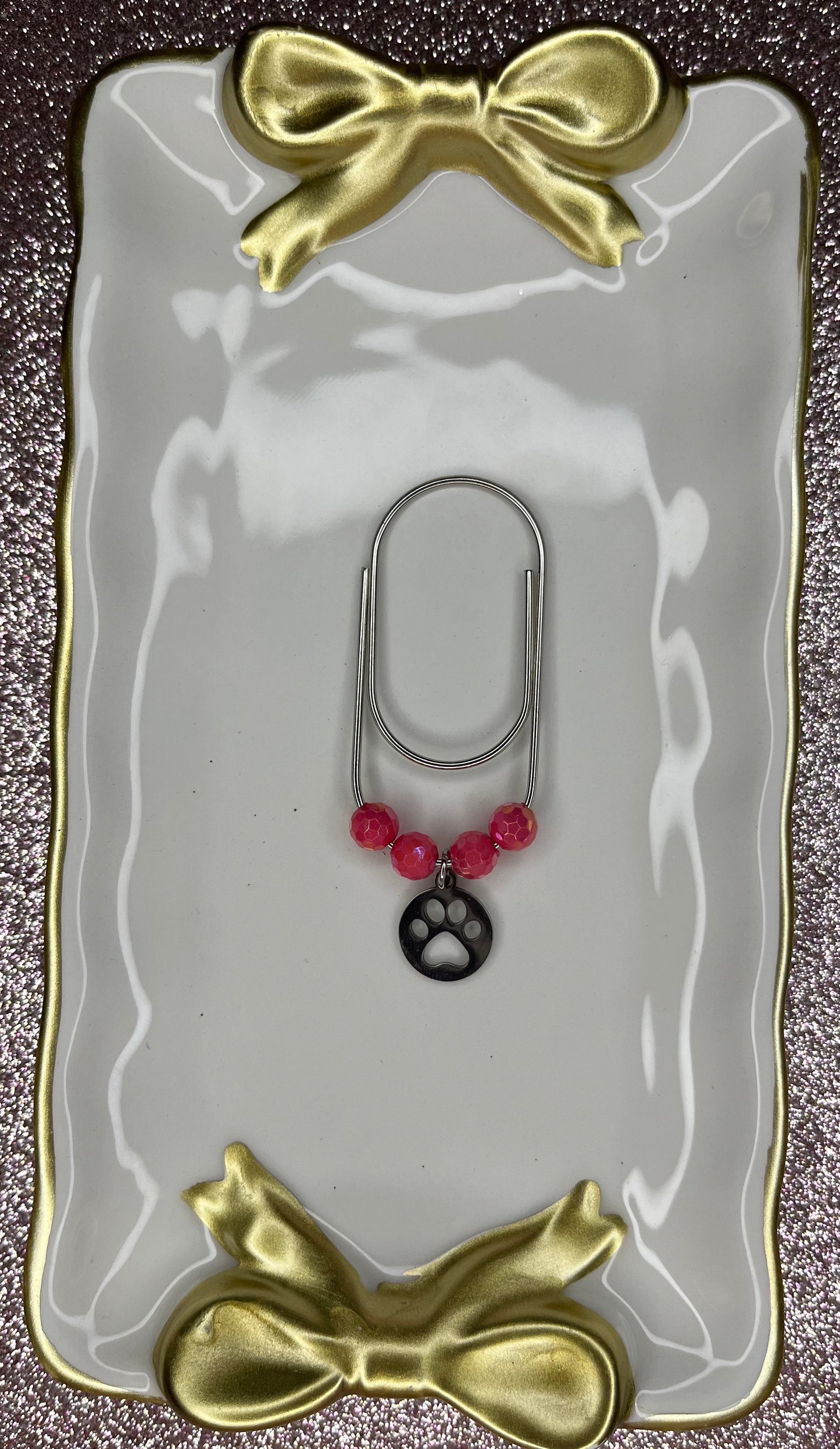 Large Paperclip Paw Charms
