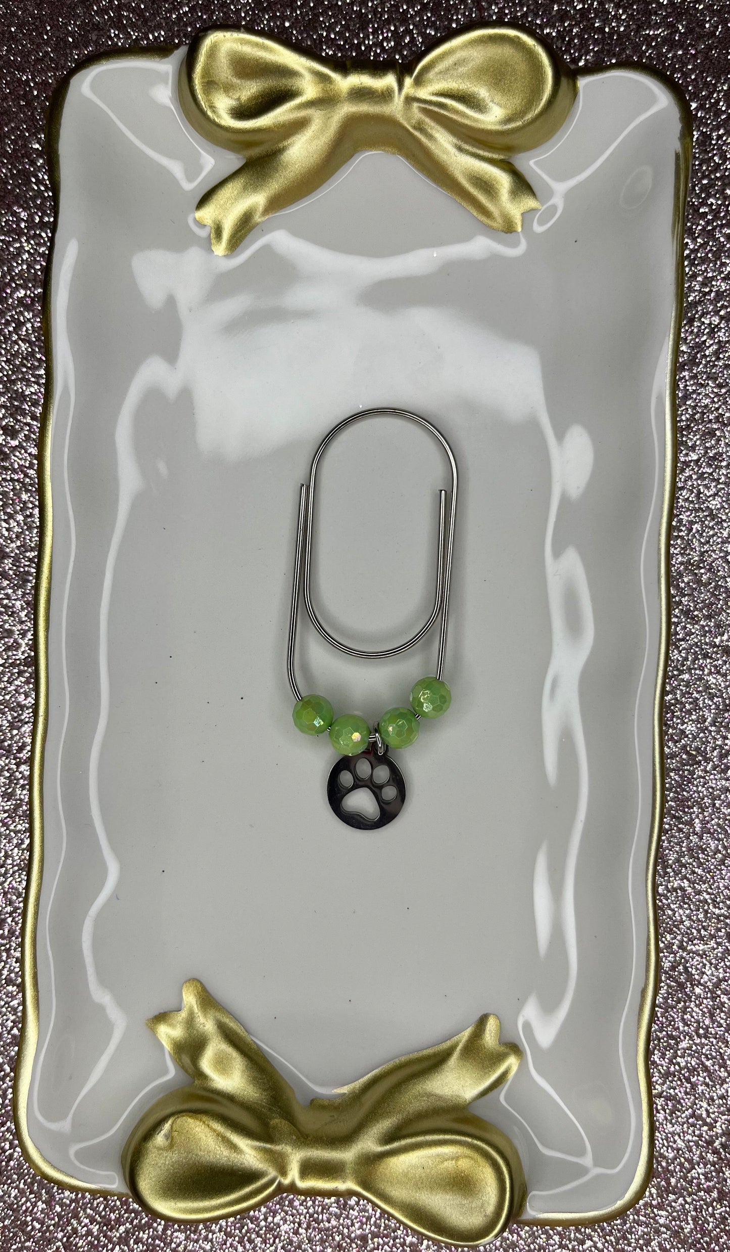 Large Paperclip Paw Charms