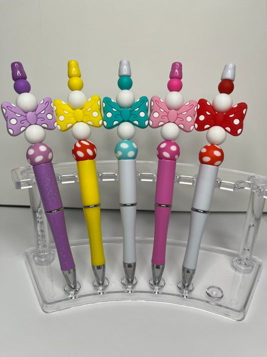 Polka Dot Bow Pens