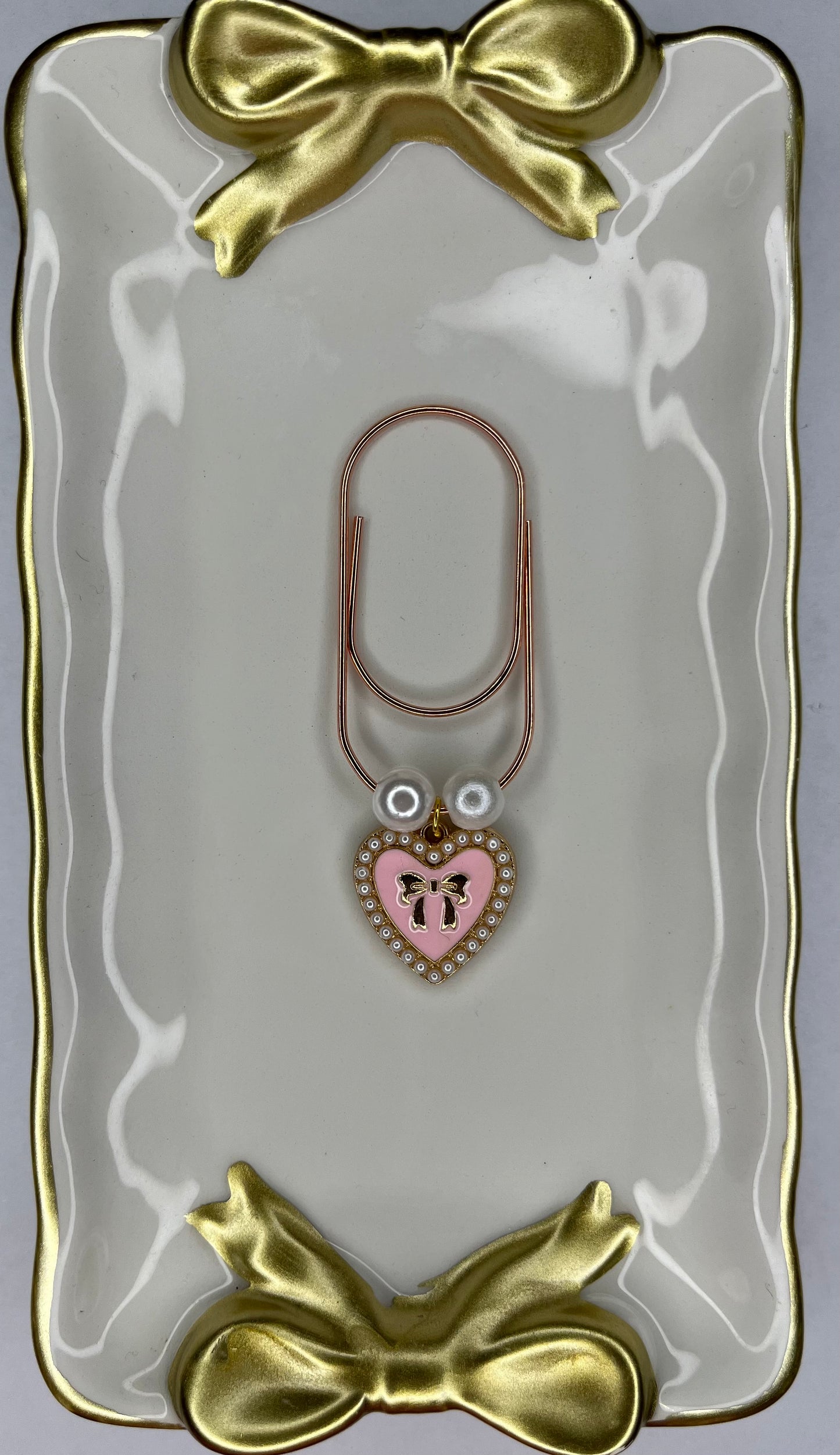 Large Paperclip Heart Charms