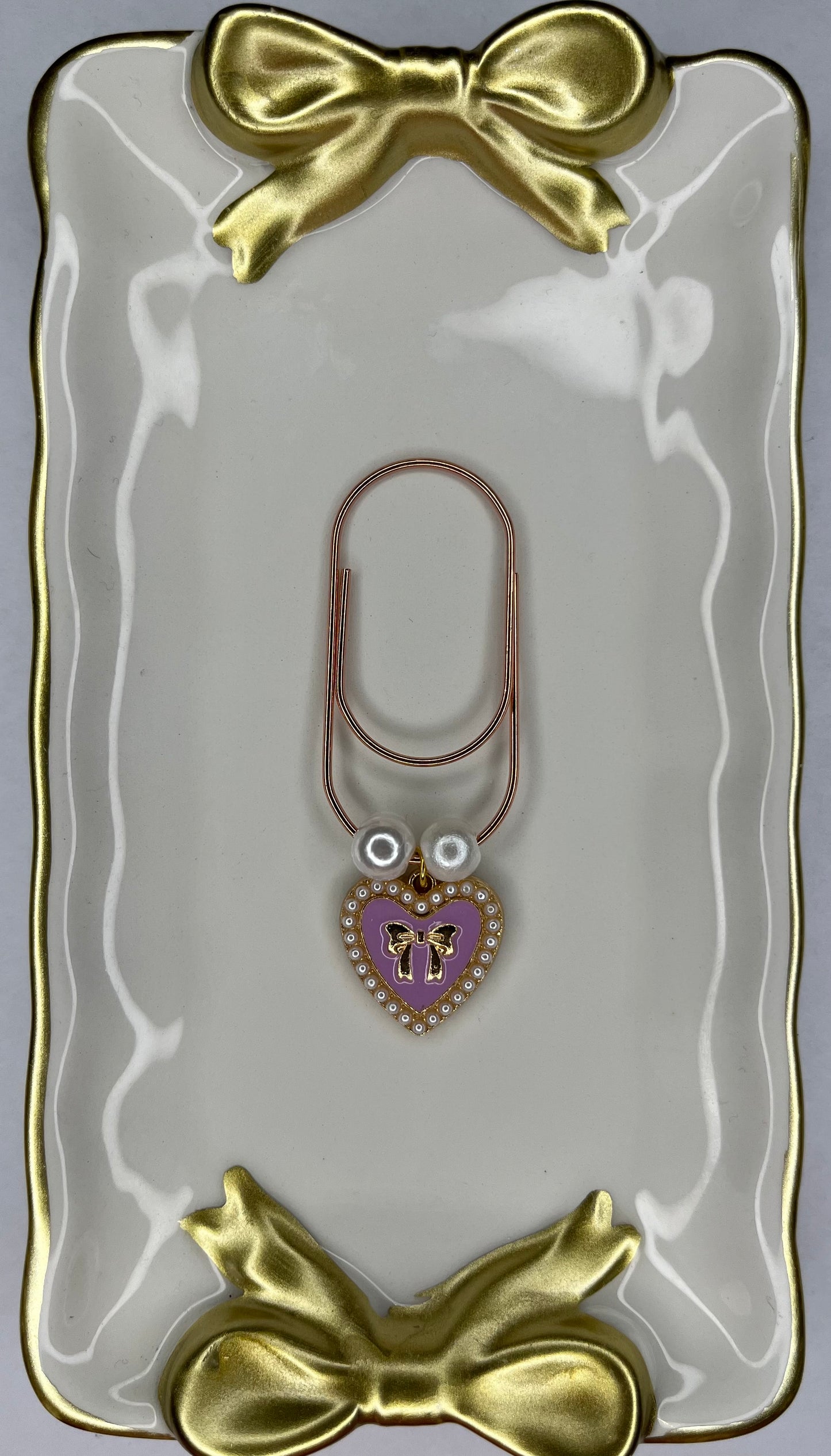 Large Paperclip Heart Charms