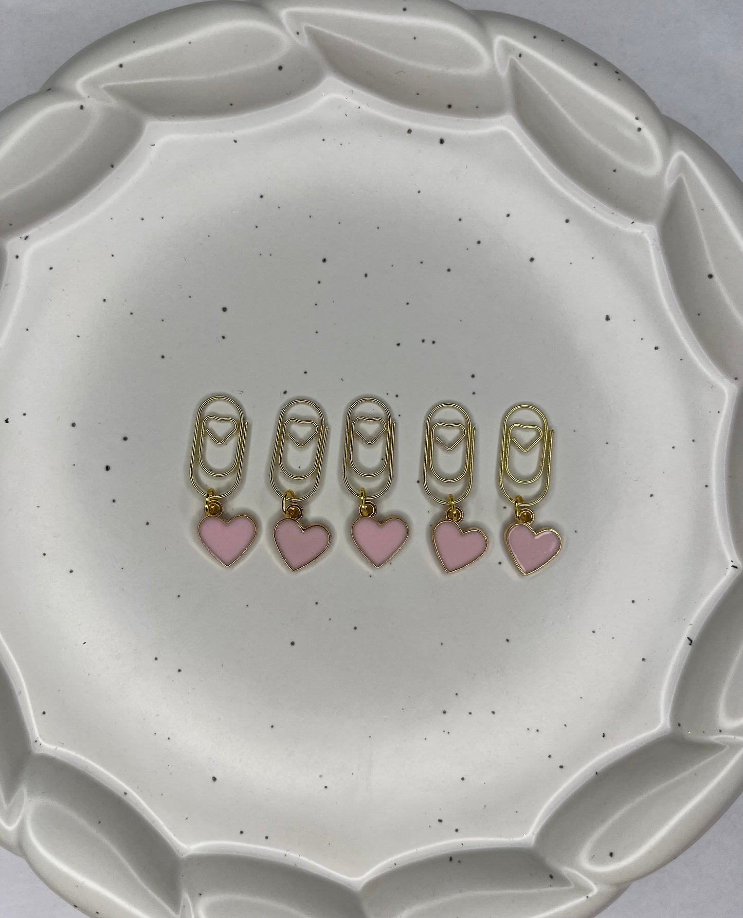 Mini Heart Paperclip Charms