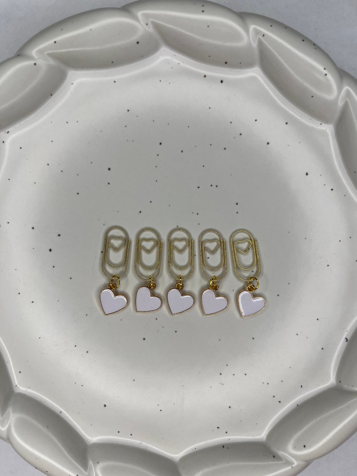 Mini Heart Paperclip Charms