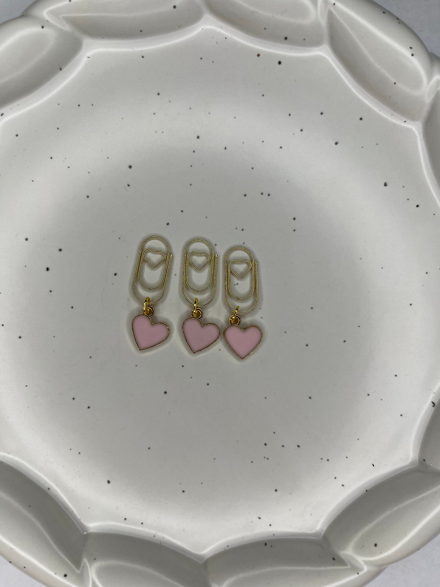 Mini Heart Paperclip Charms
