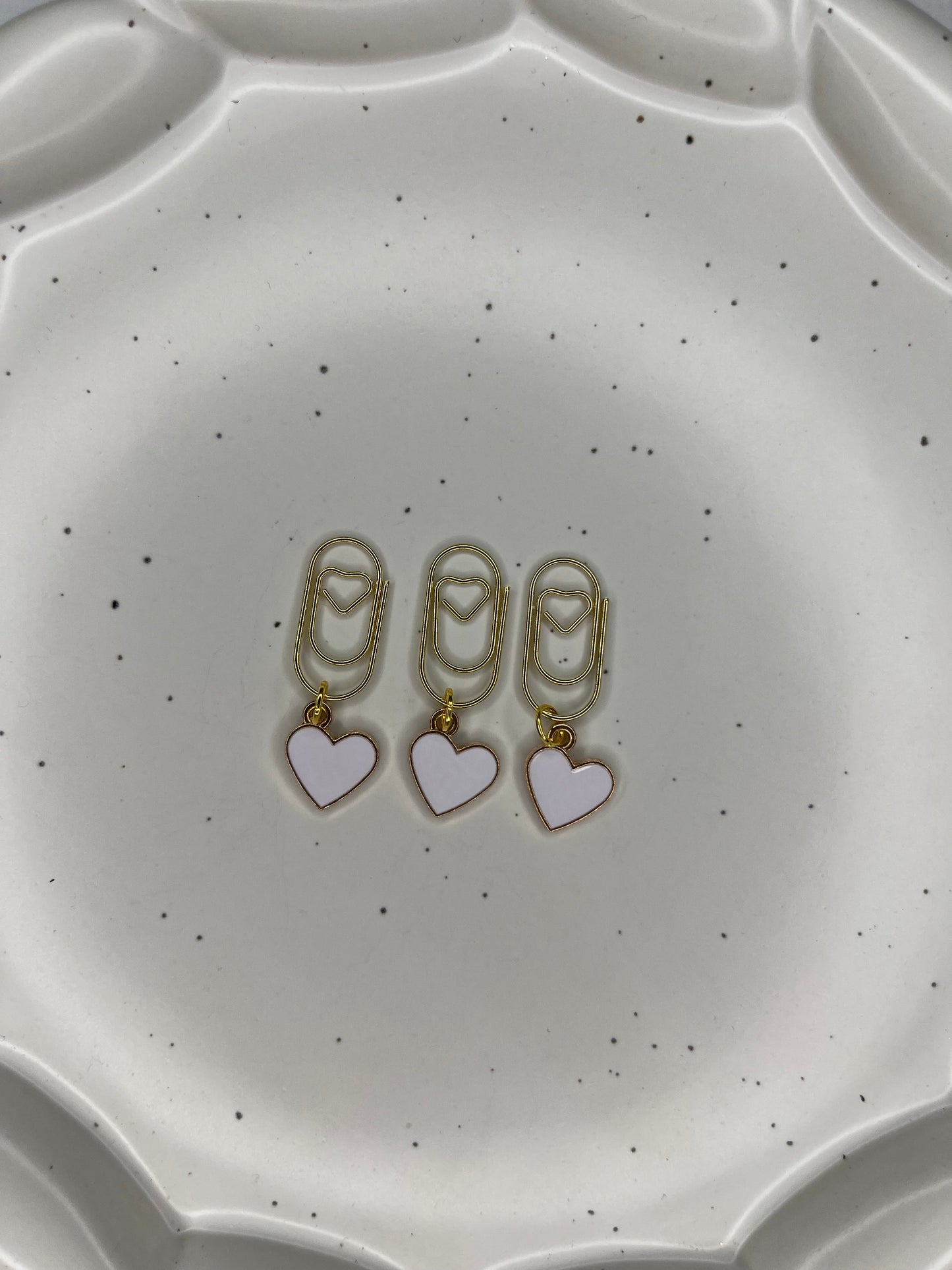 Mini Heart Paperclip Charms