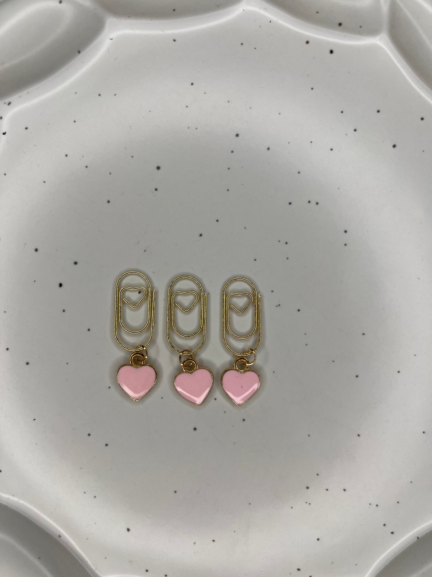 Mini Heart Paperclip Charms