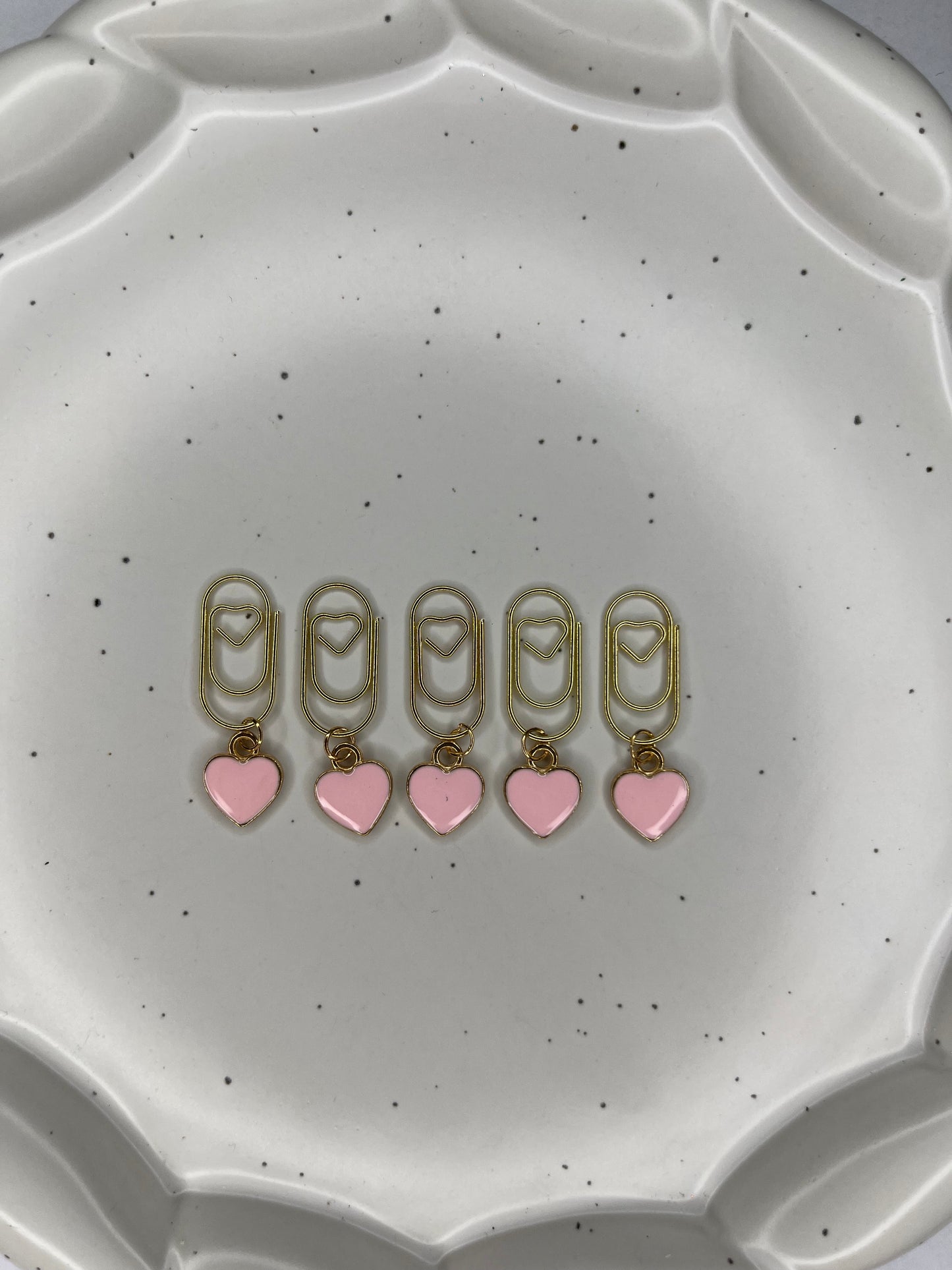 Mini Heart Paperclip Charms