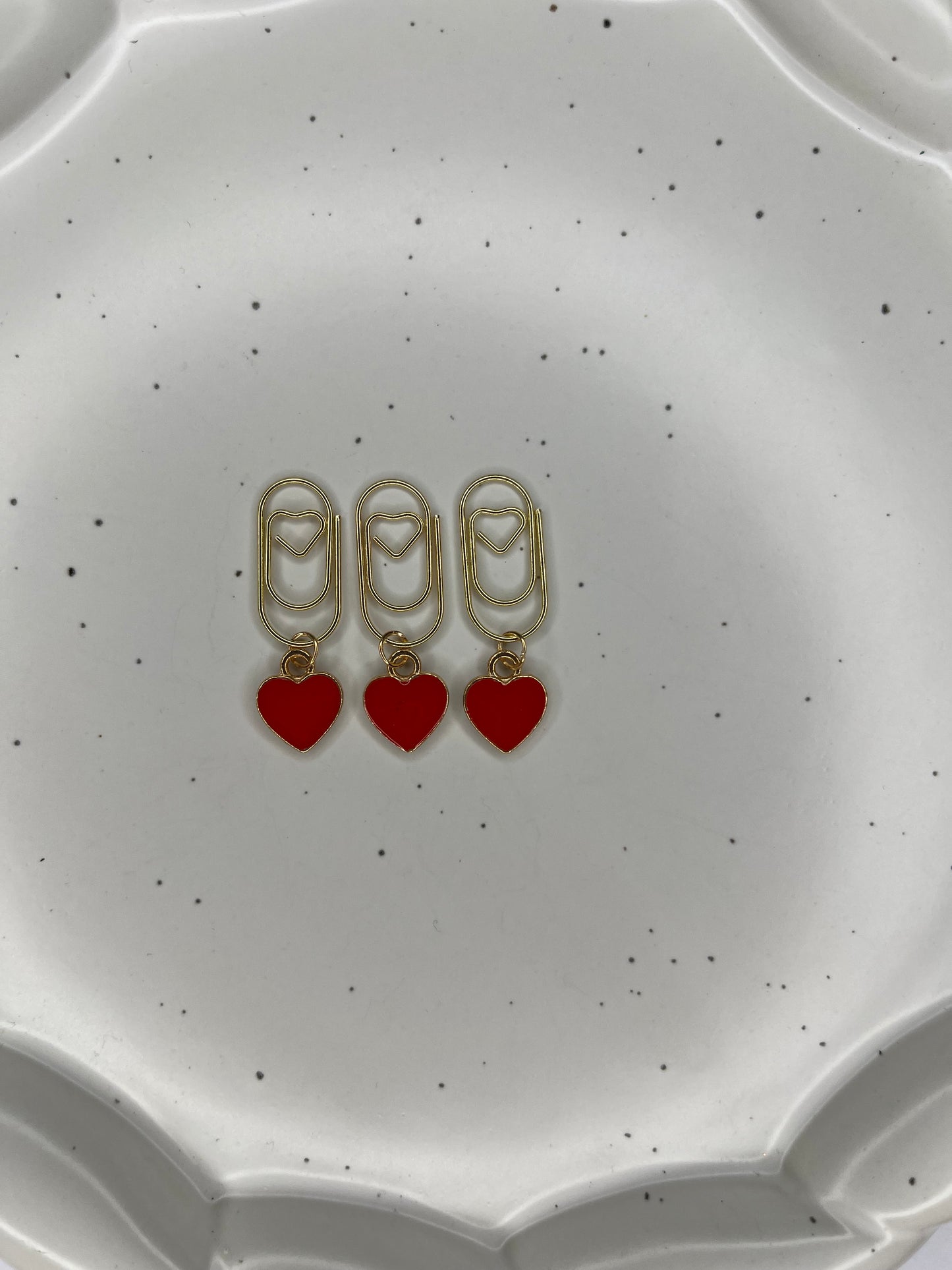 Mini Heart Paperclip Charms