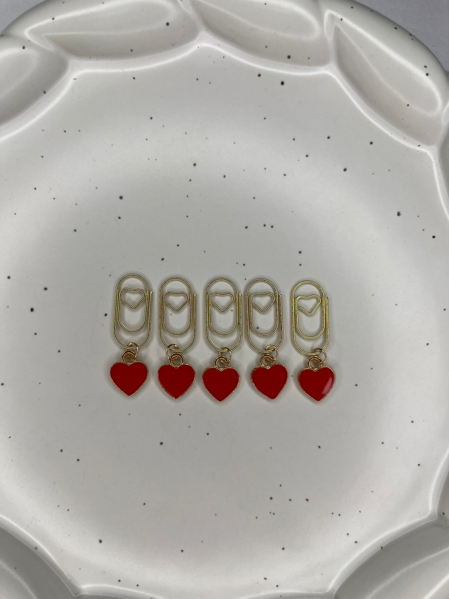 Mini Heart Paperclip Charms