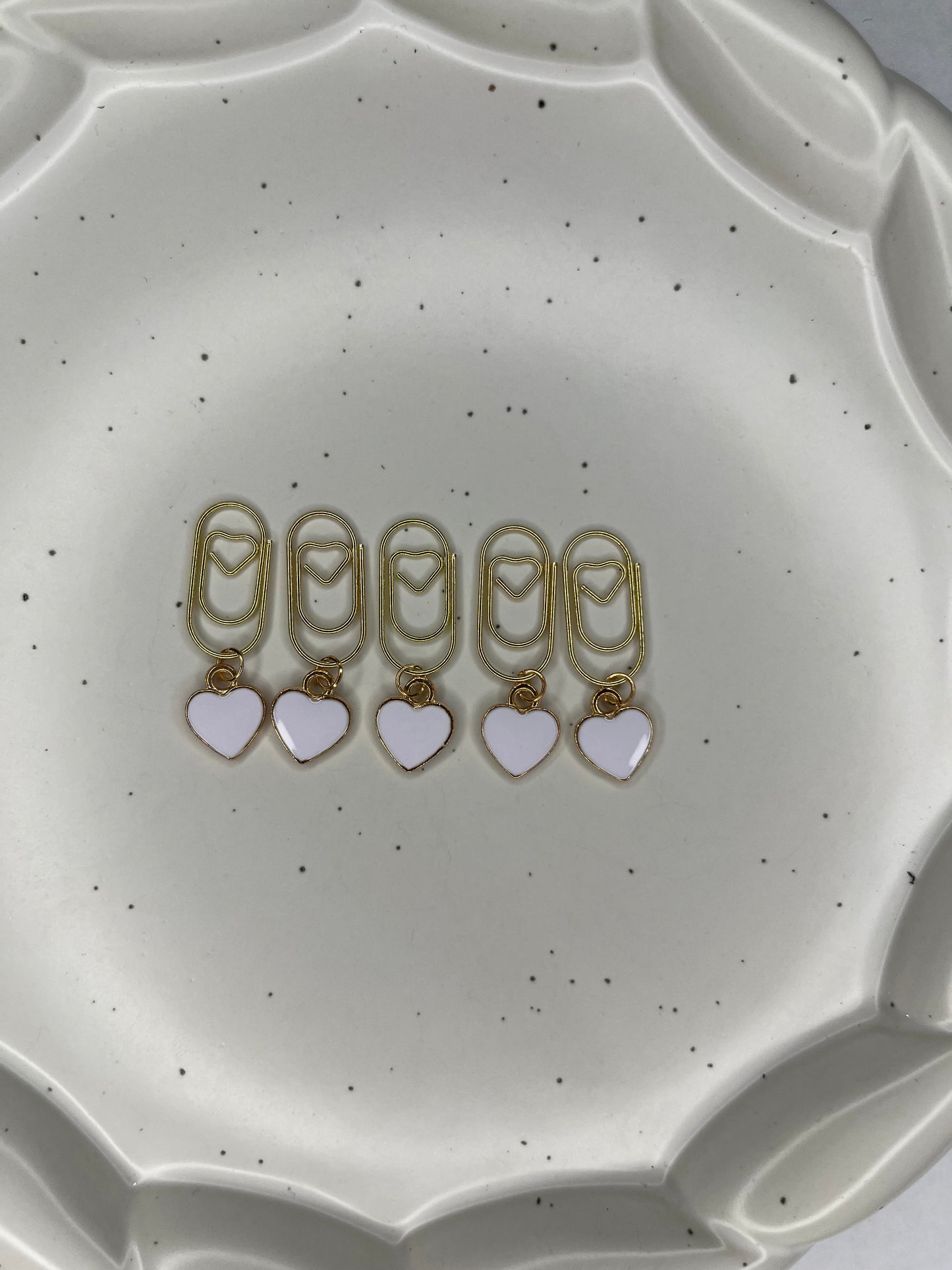 Mini Heart Paperclip Charms