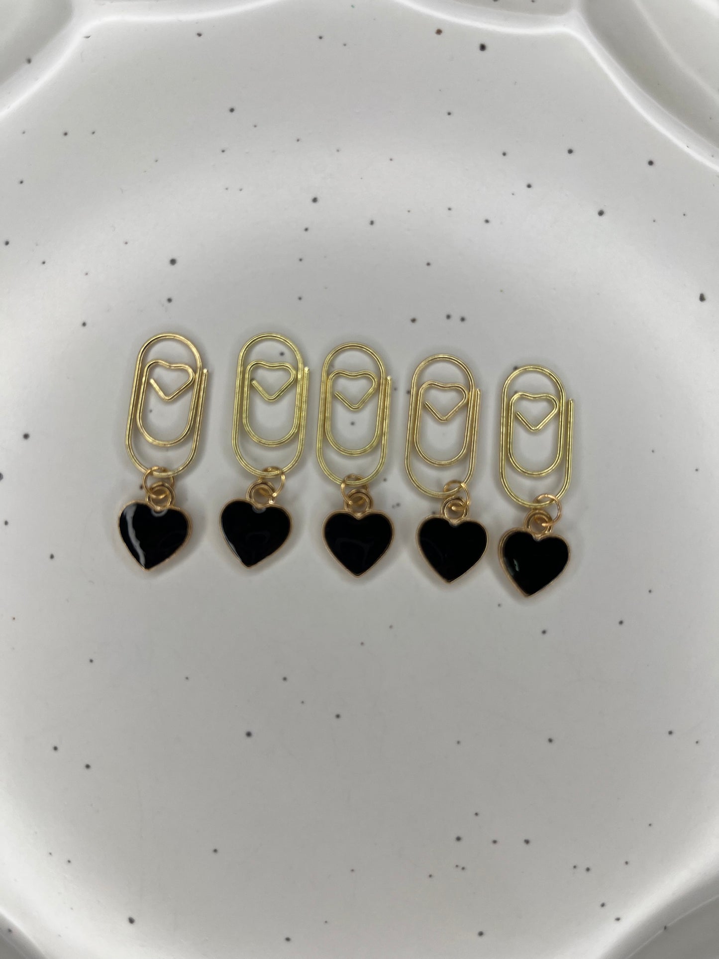 Mini Heart Paperclip Charms