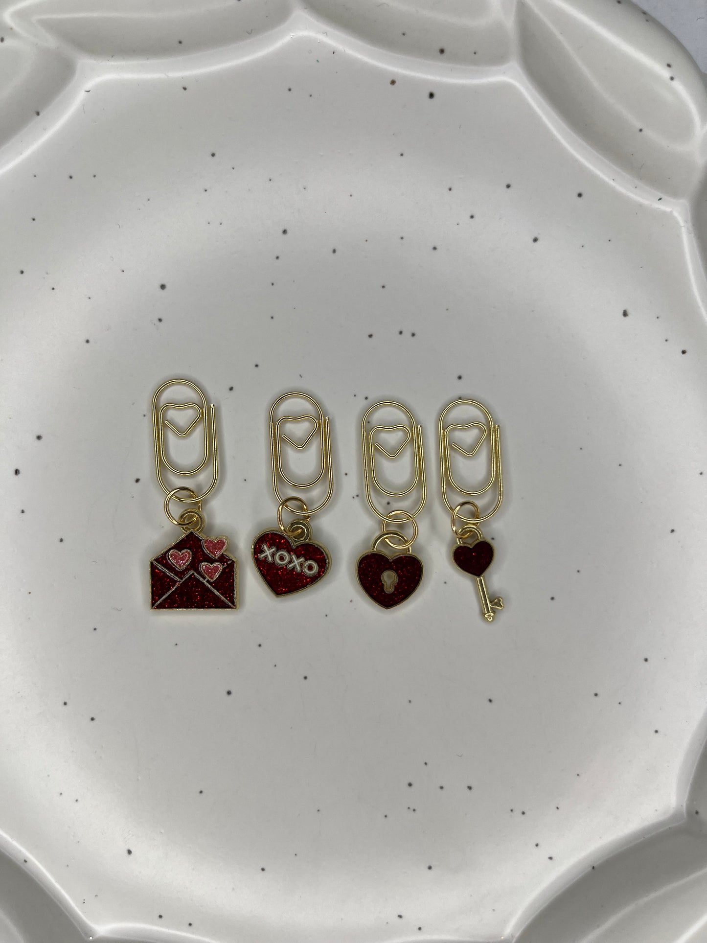 Mini Heart Paperclip Charms